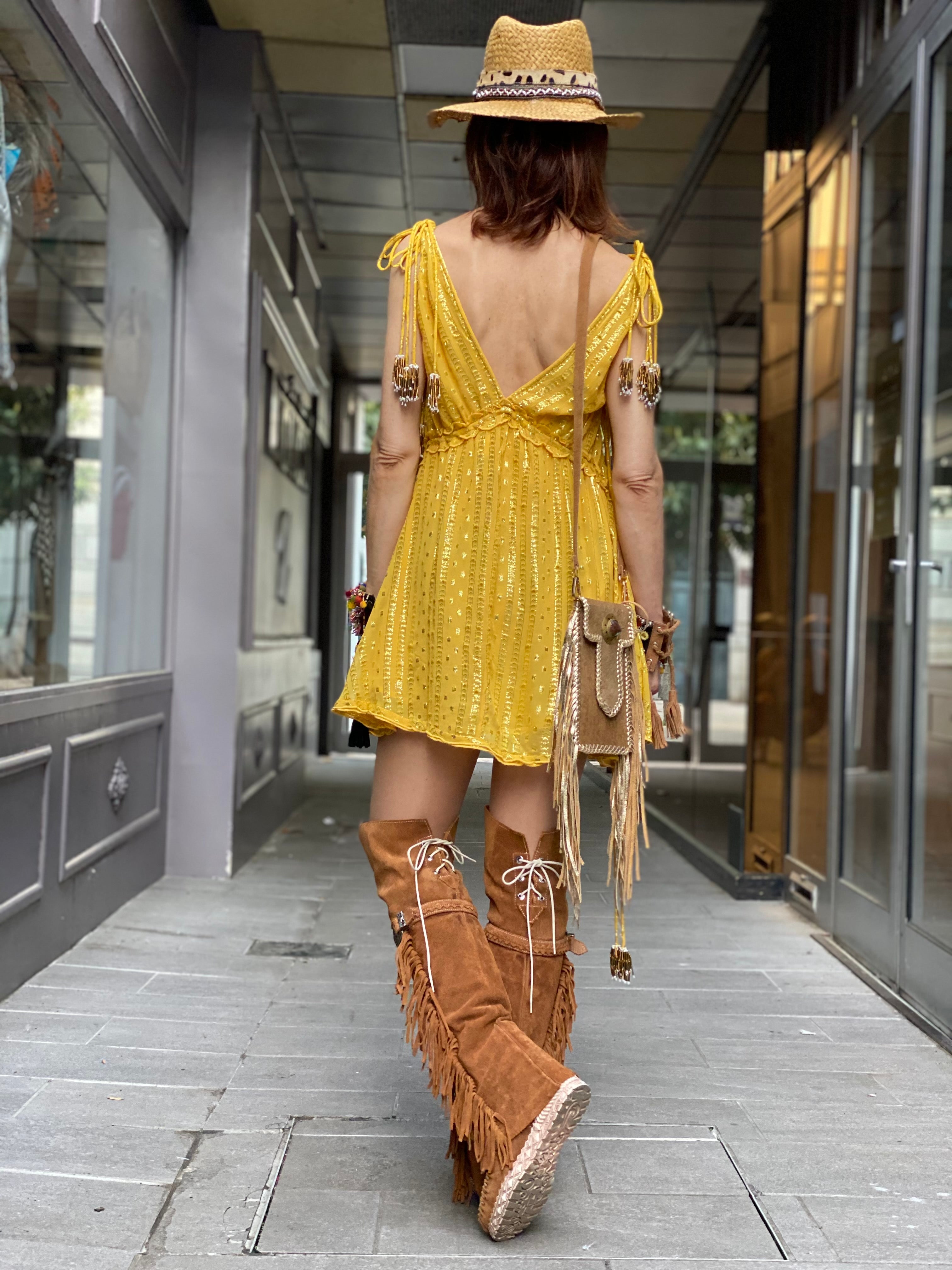 Brooke la Paz Banana Sundress Short Dress