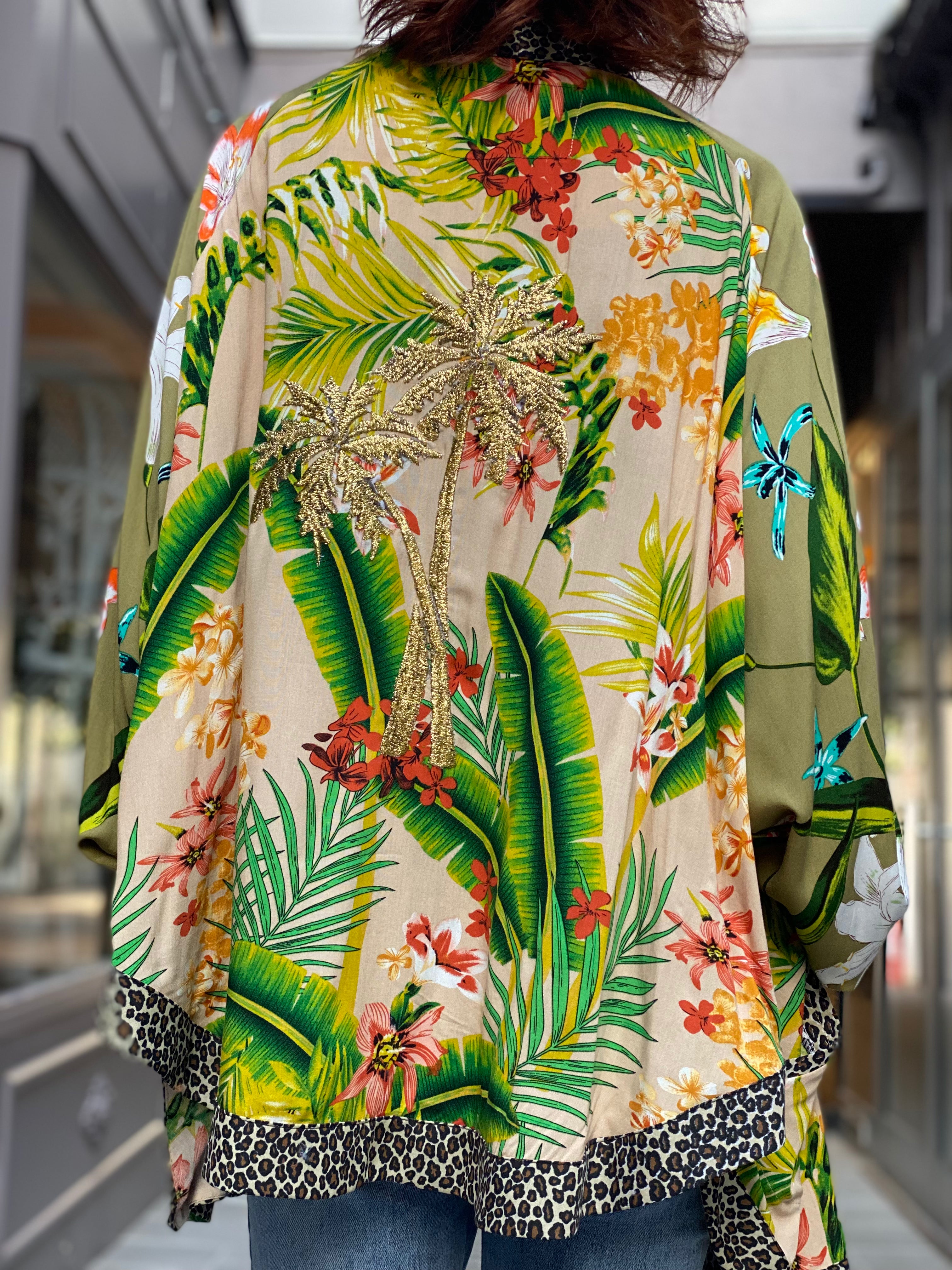 Pirate Flower Short Kimono