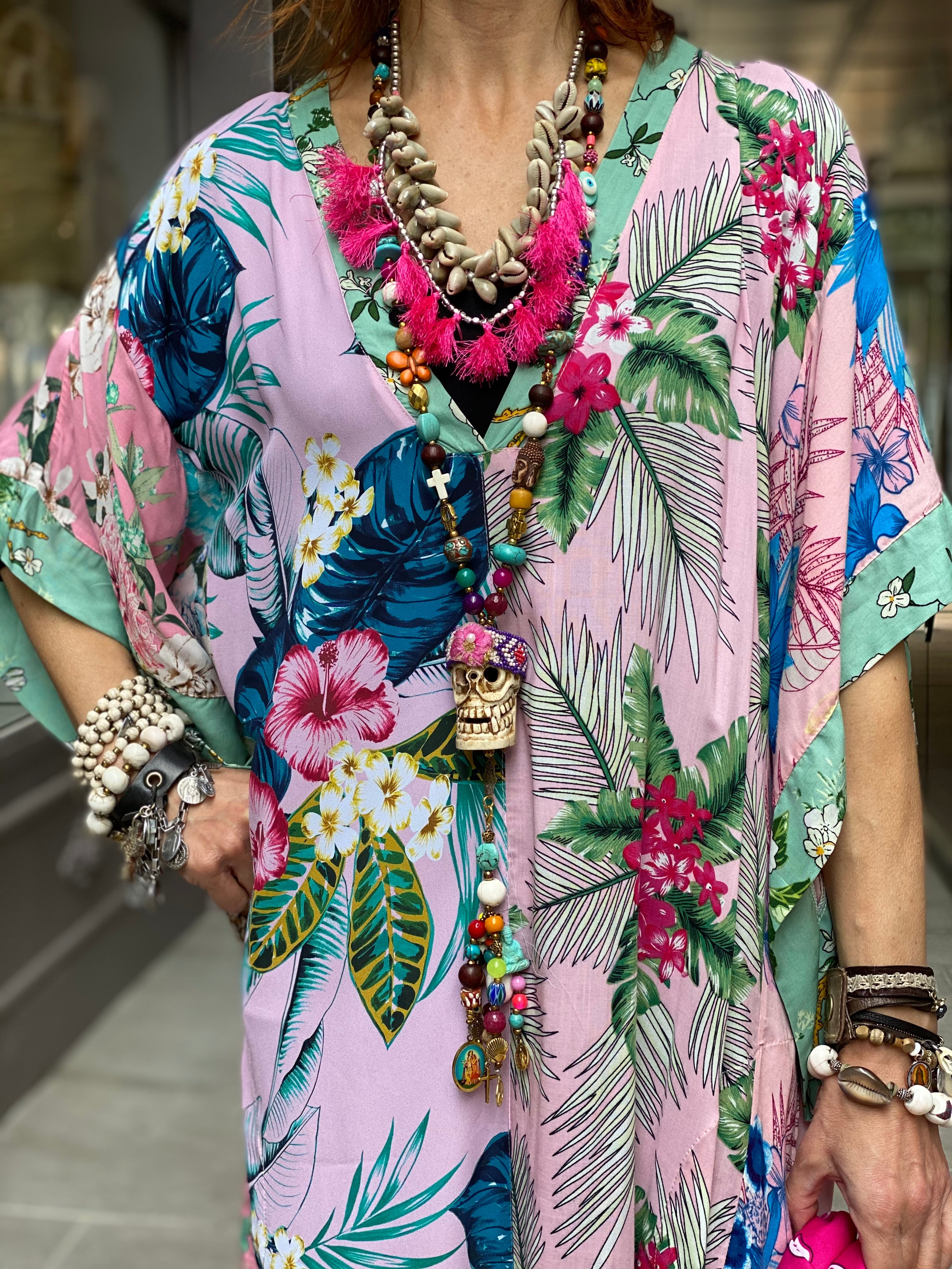 Kaftan long Fleur de Pirate