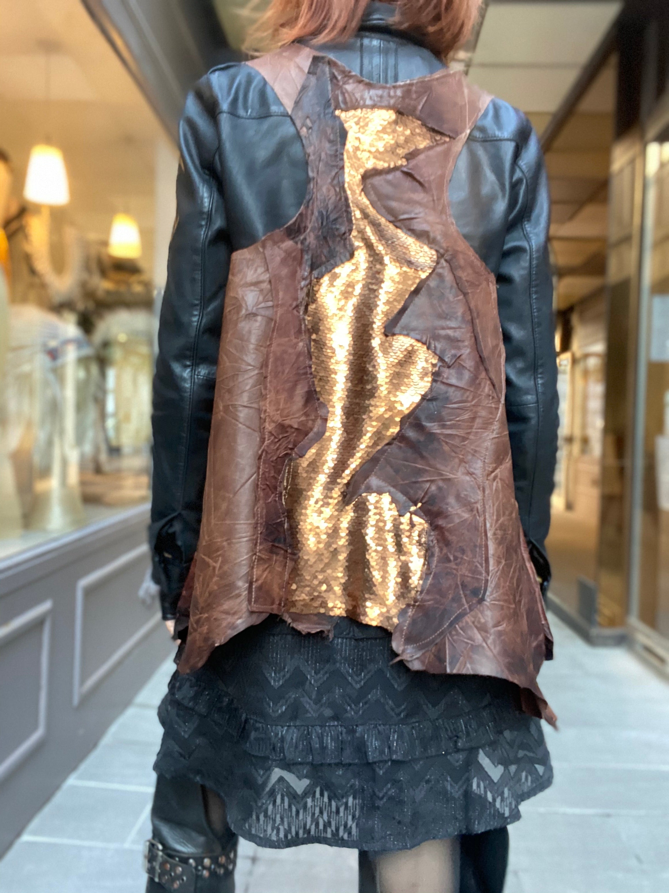 Gilet cuir Glenn Iguan Atypikskin