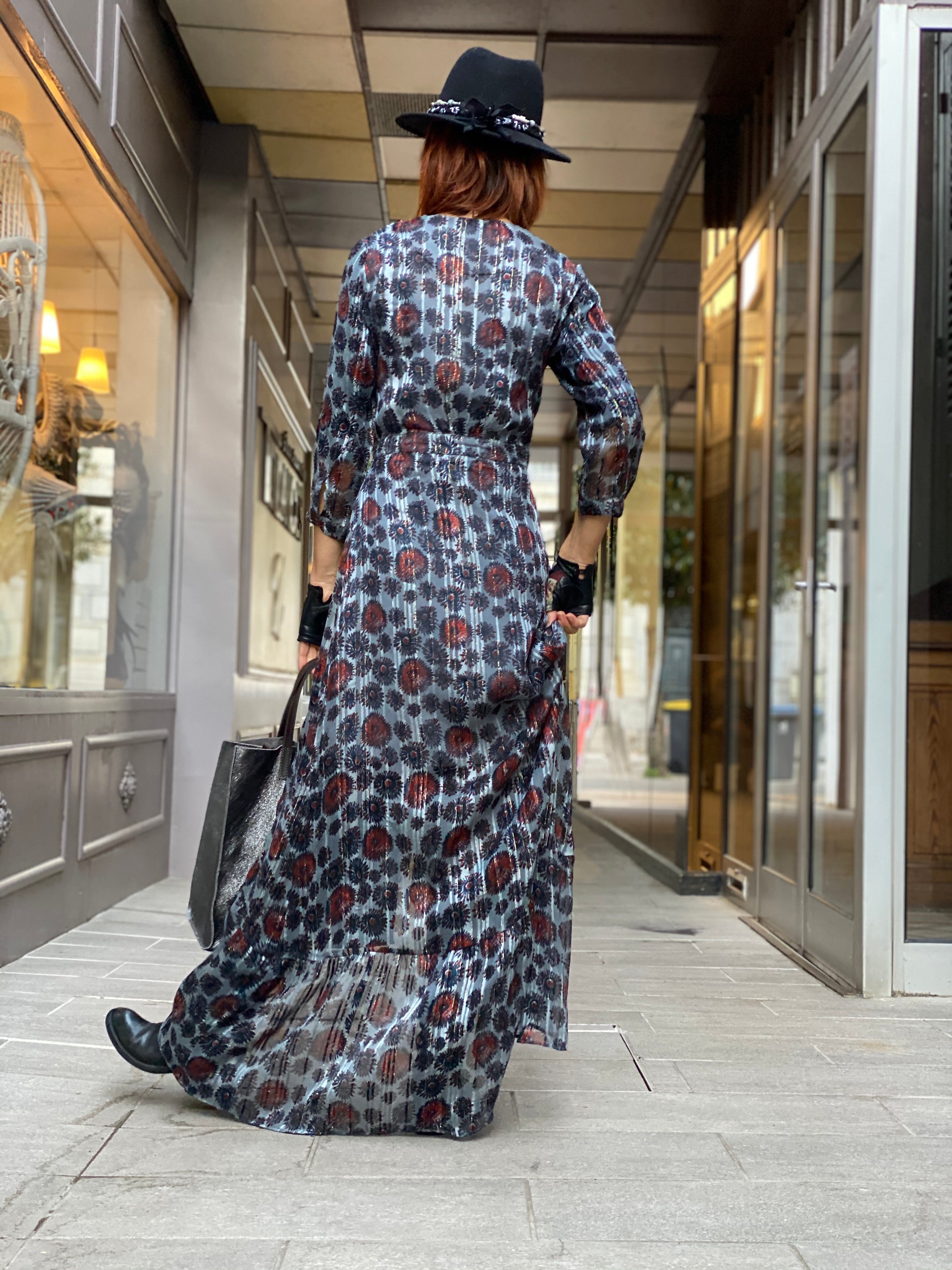 Robe Chloé Sunflower Satin Maison Hotel