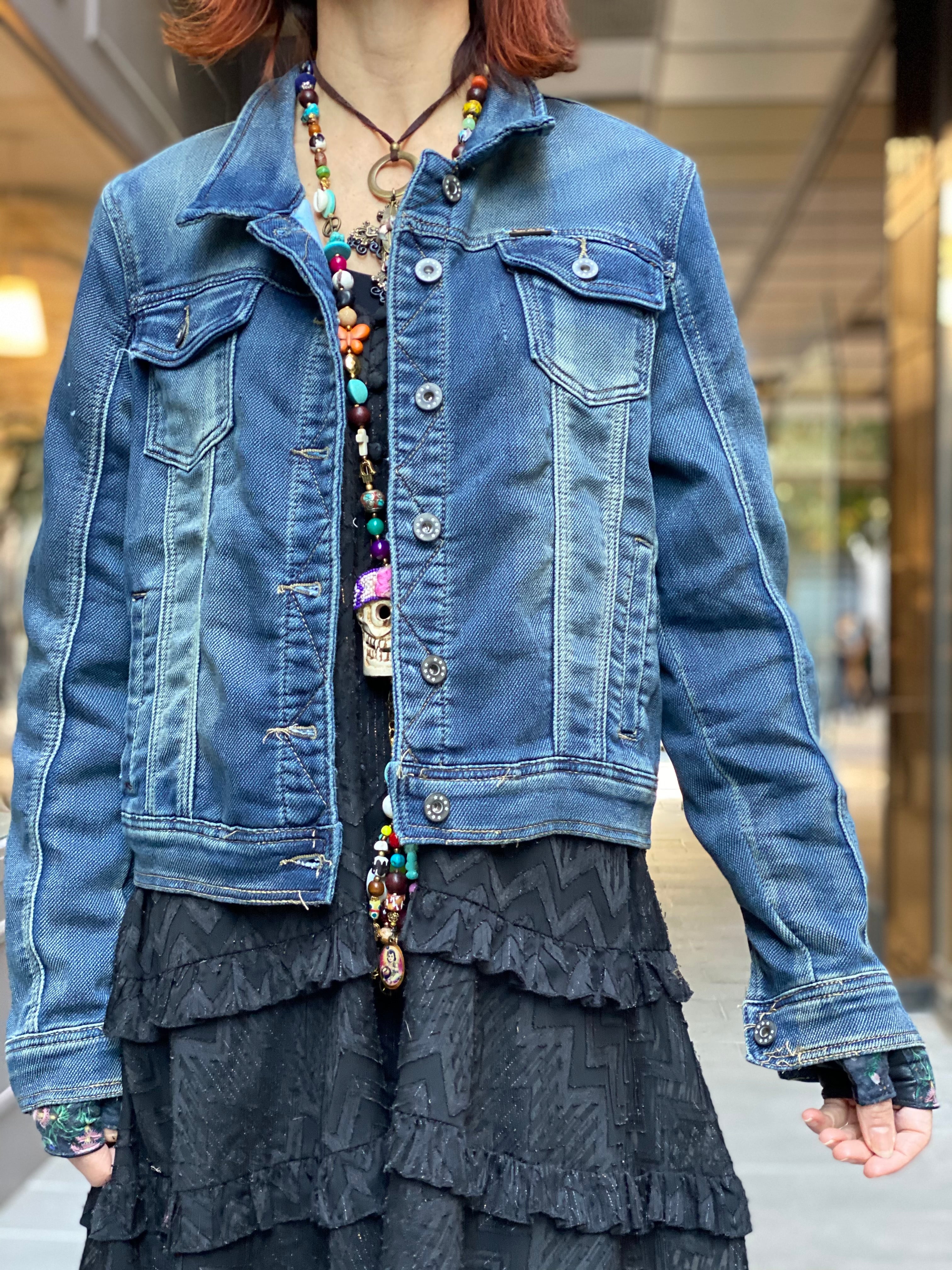 Mamz'elle Zoé Jean Saree Jacket