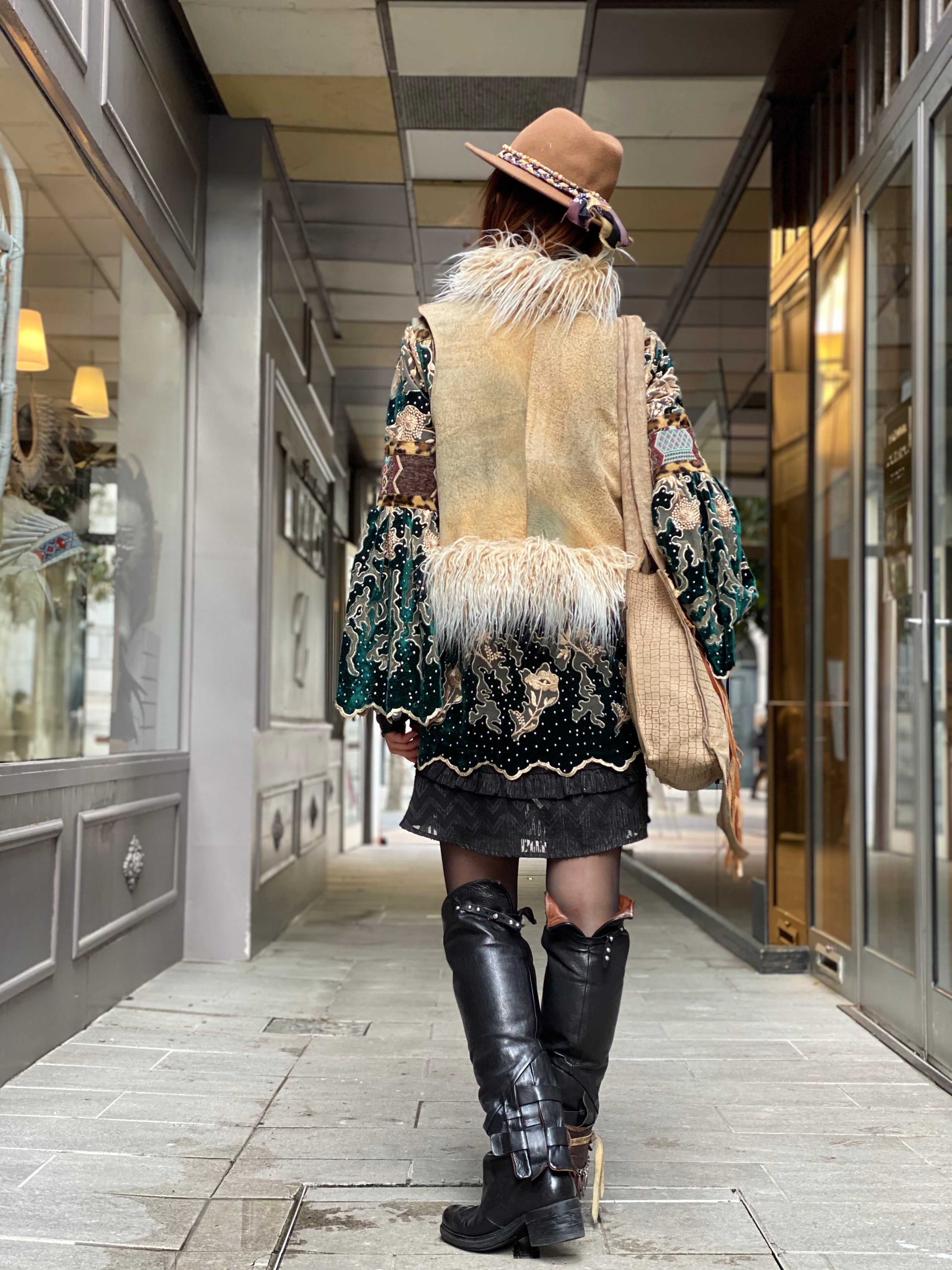 Gilet cuir Yoka Iguan Atypikskin