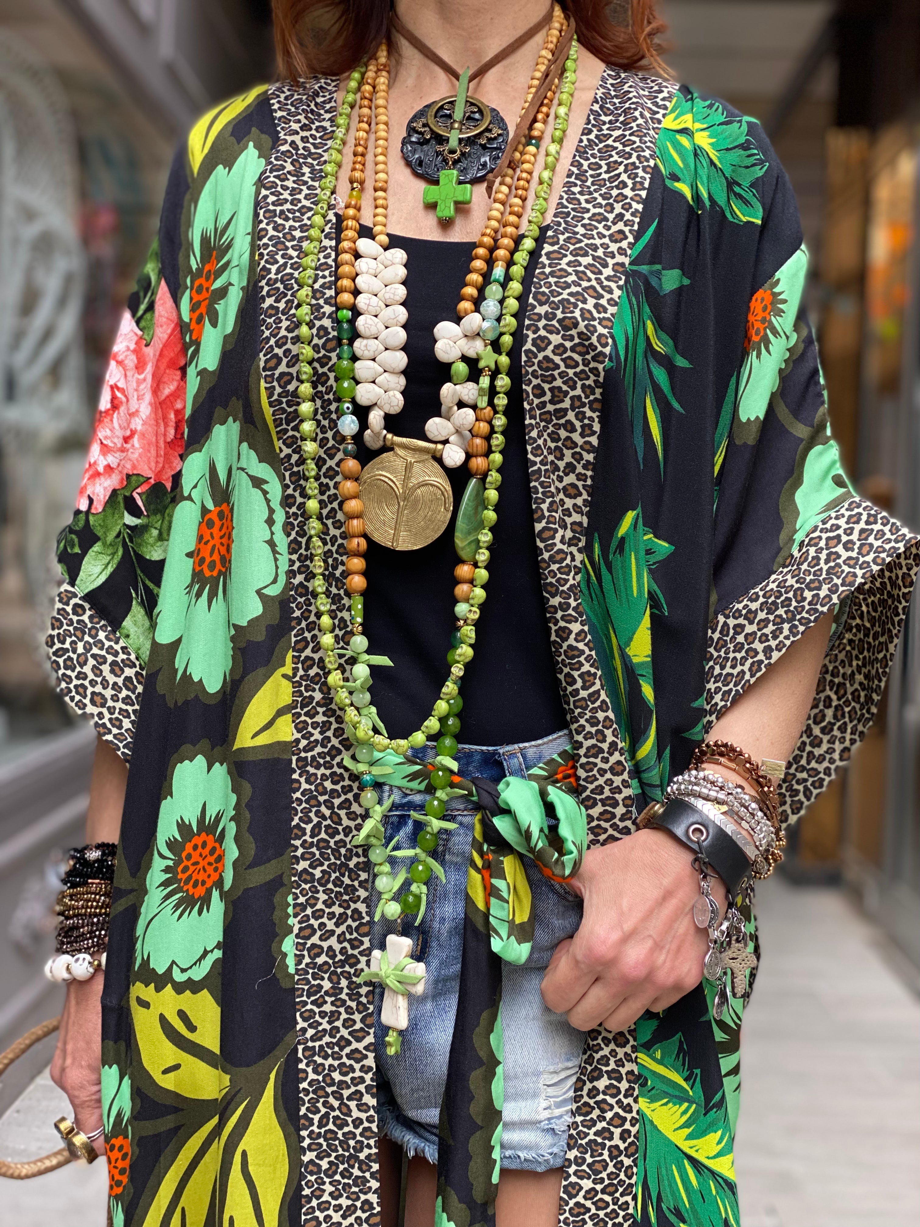Pirate Flower Long Kimono