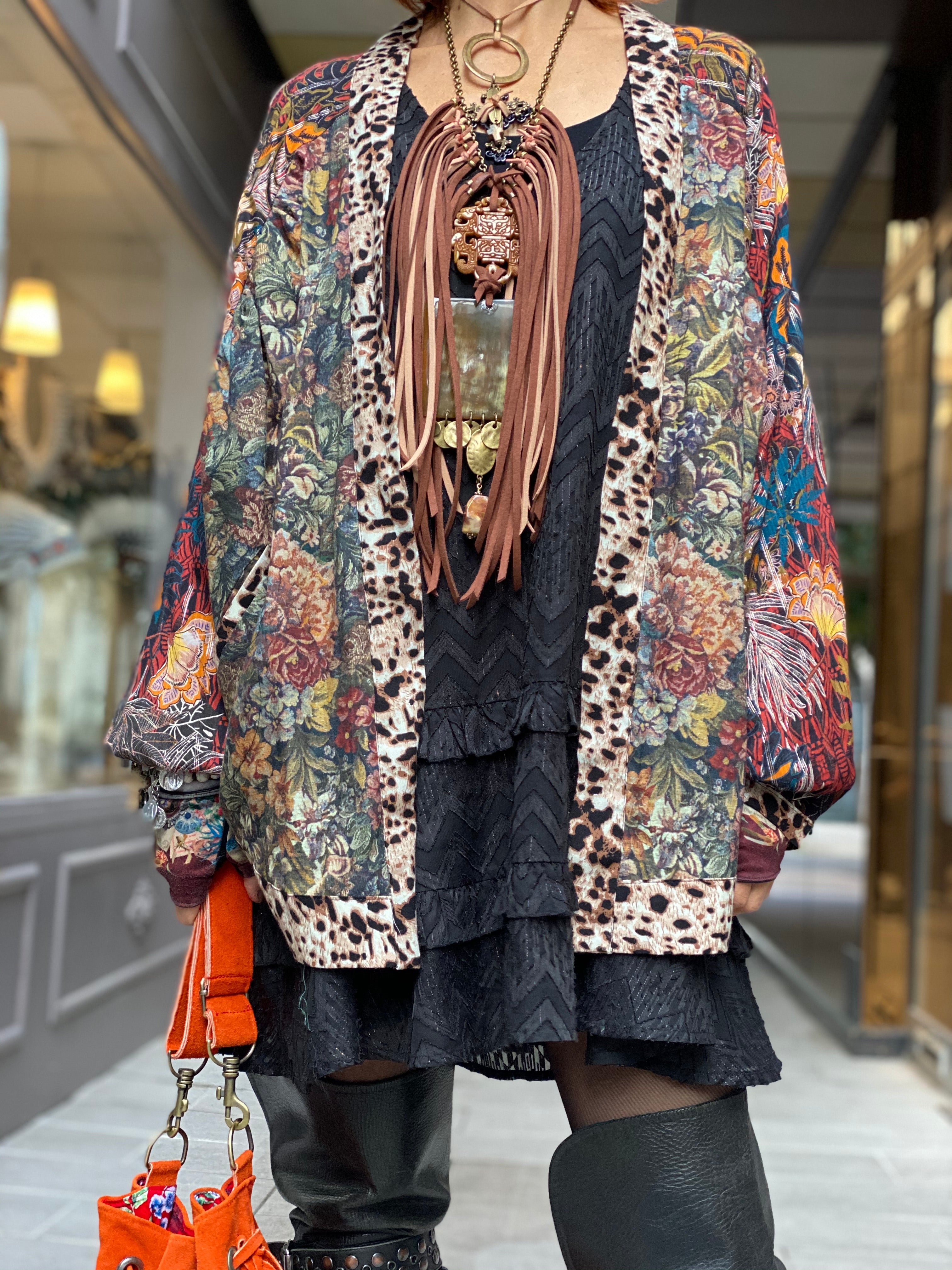 Pirate Flower short kimono