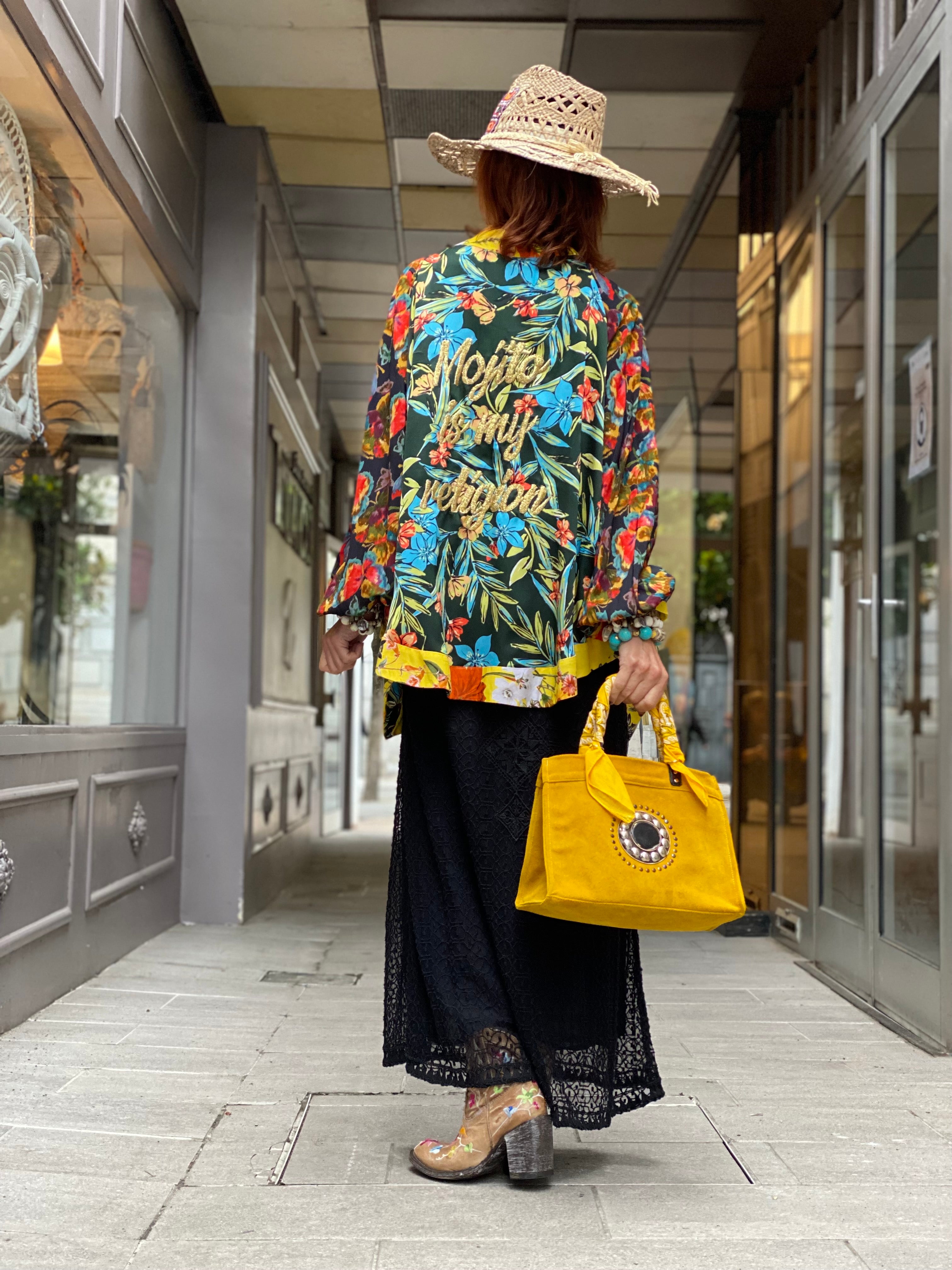 Kimono court Fleur de Pirate
