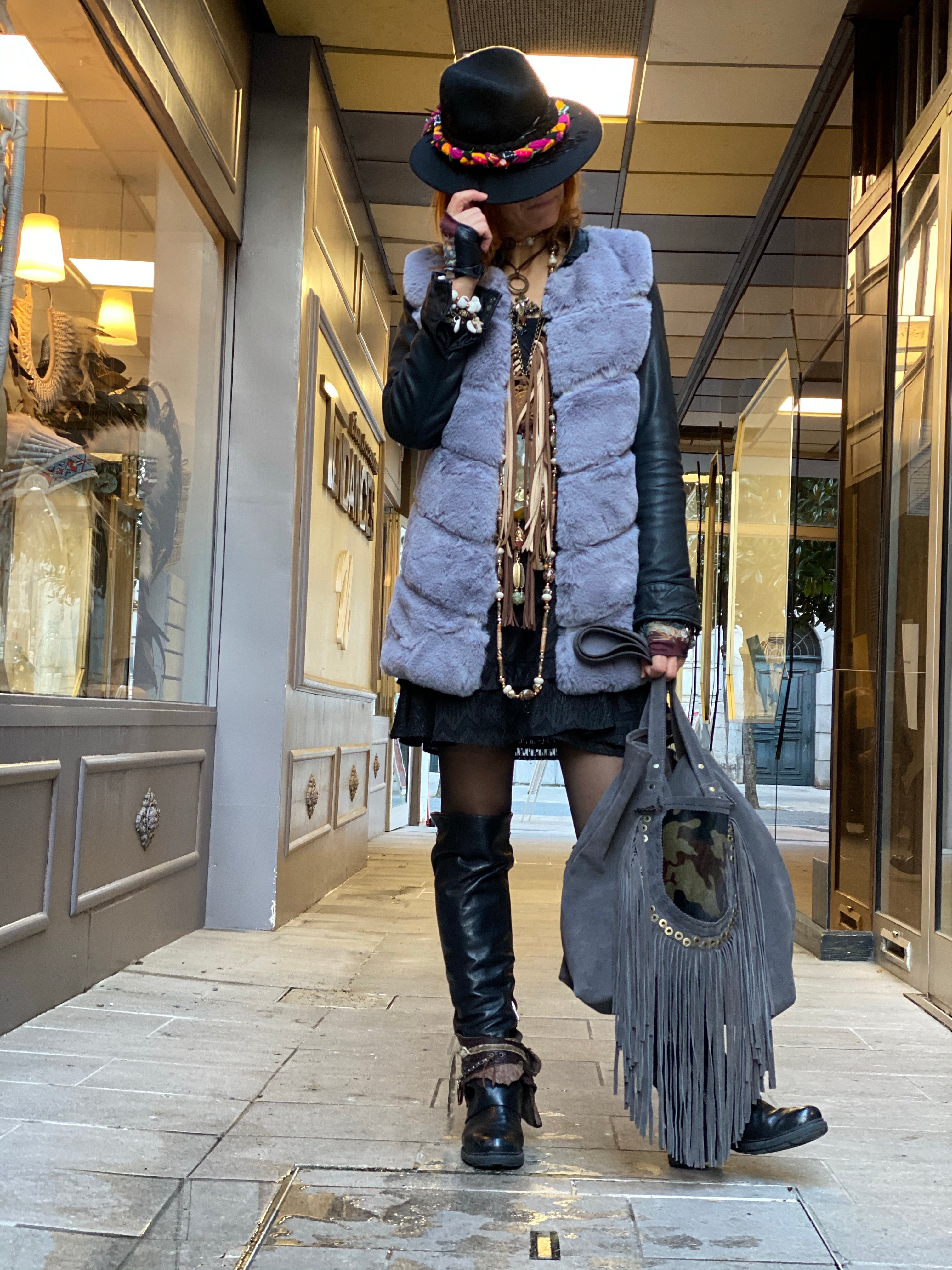 Faux Fur Silk Doll Vest