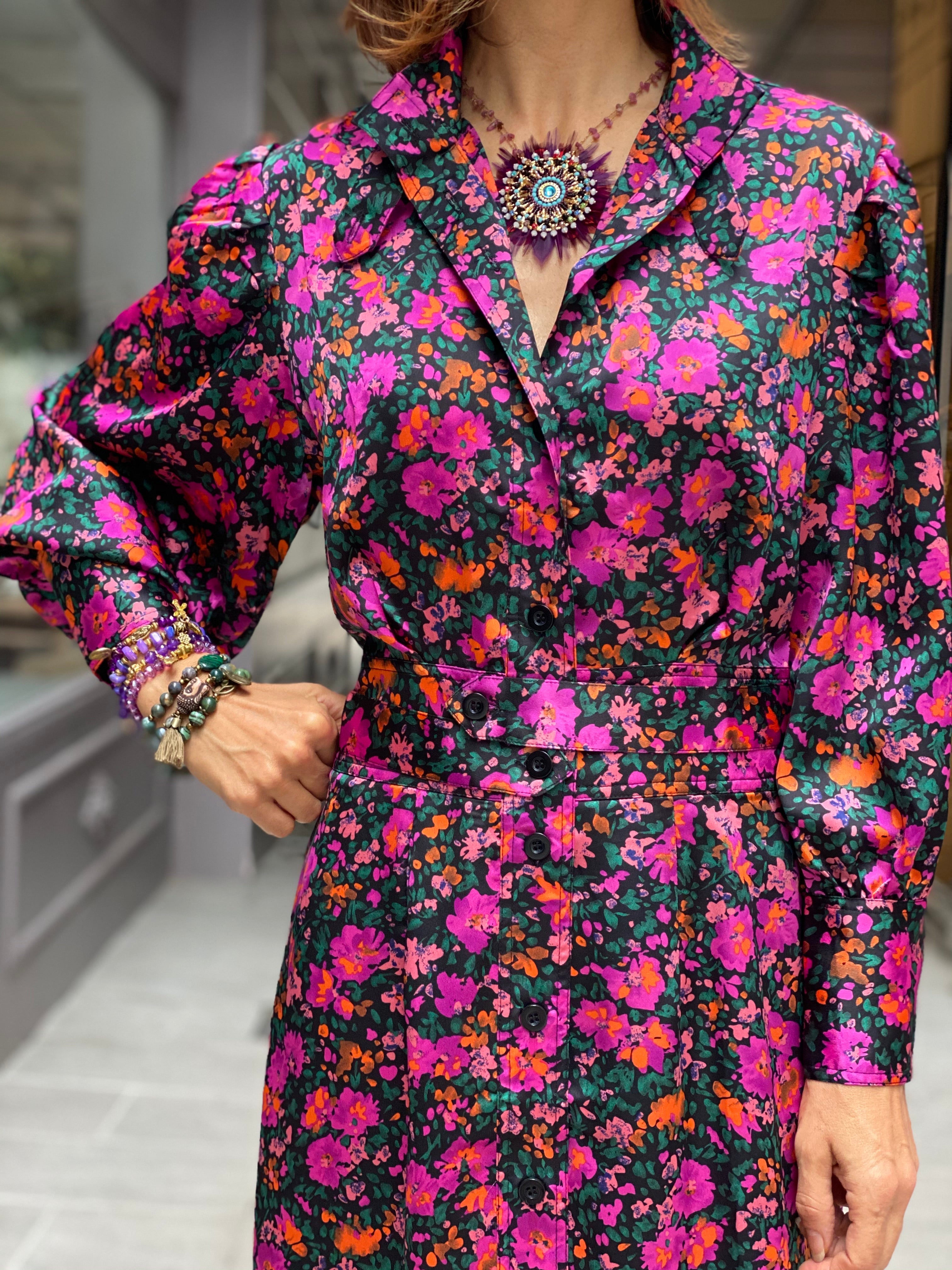 Venice Pink Wild Long Dress by Amenapih