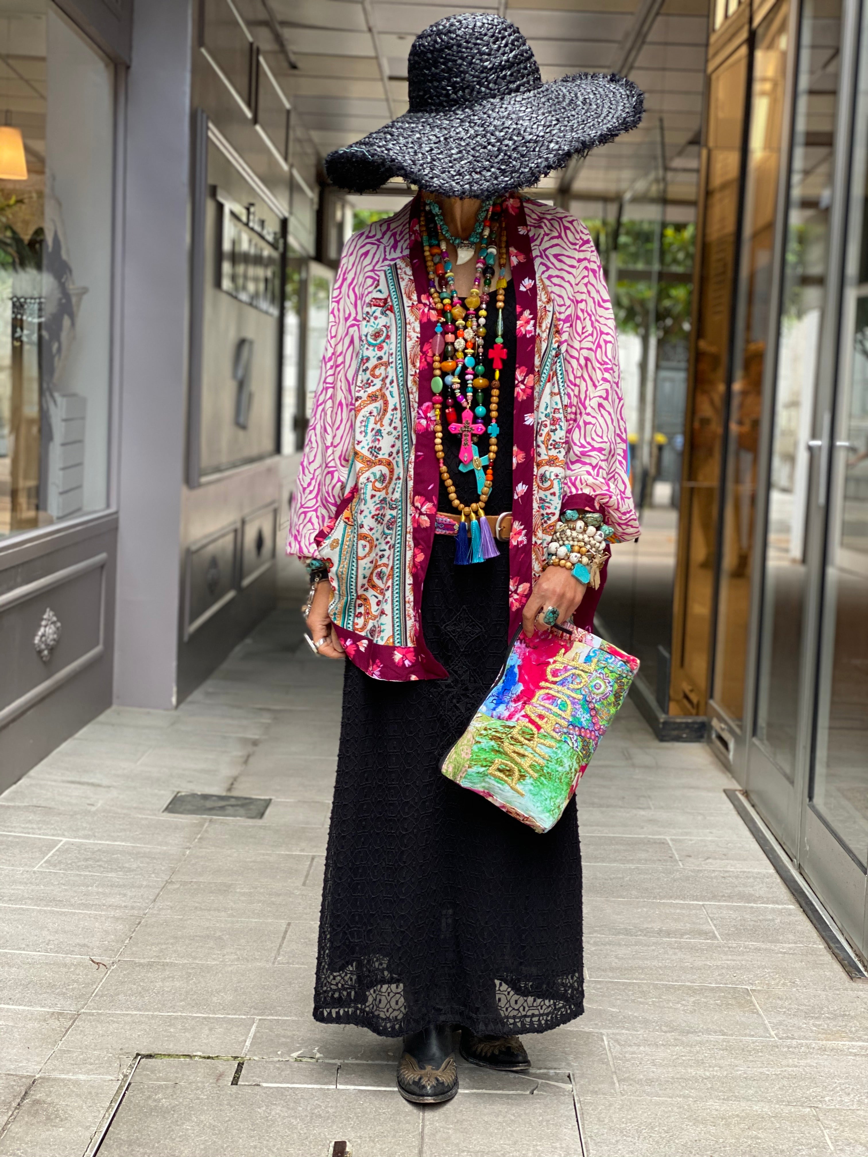 Pirate Flower short kimono