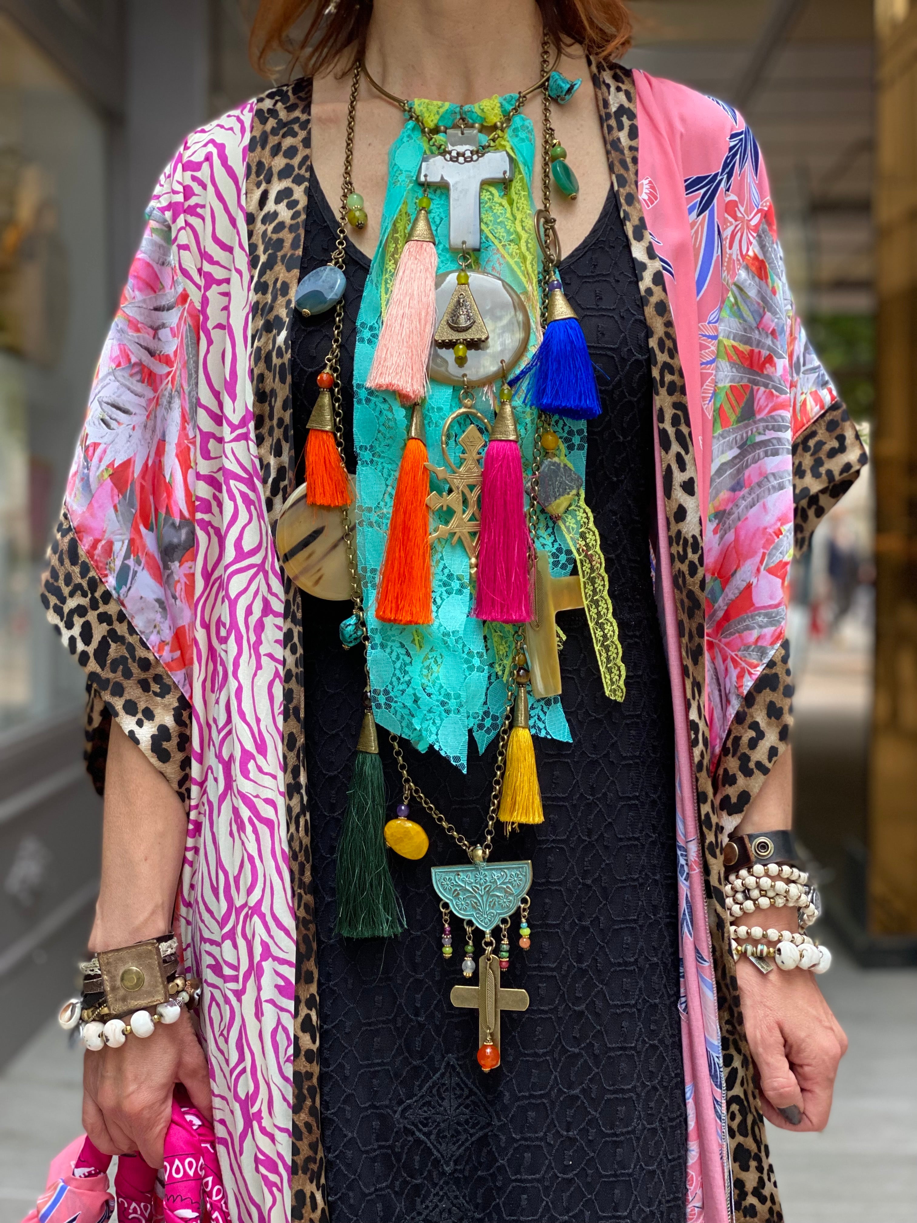 Kimono Long Fleur de Pirate
