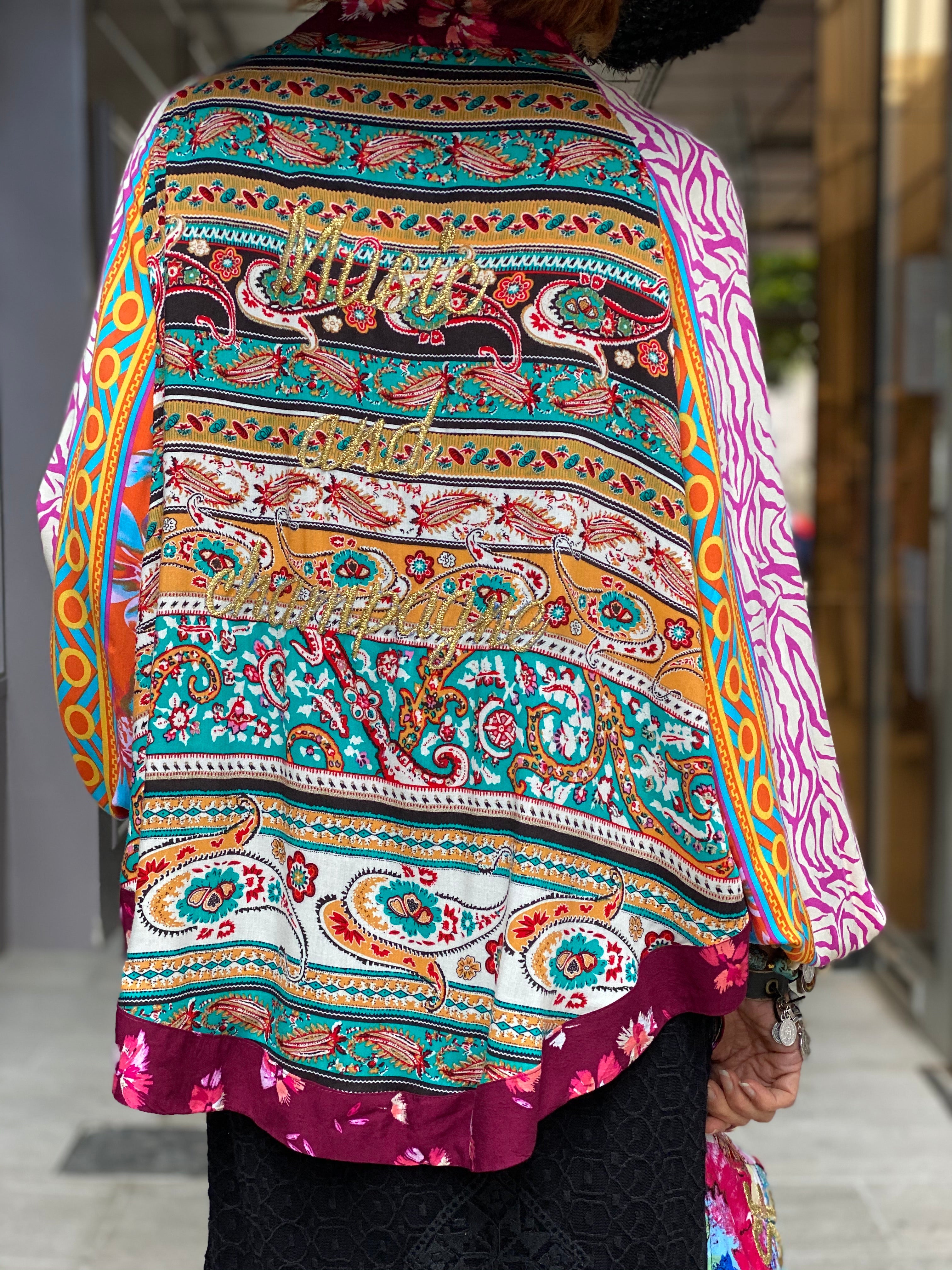 Pirate Flower short kimono