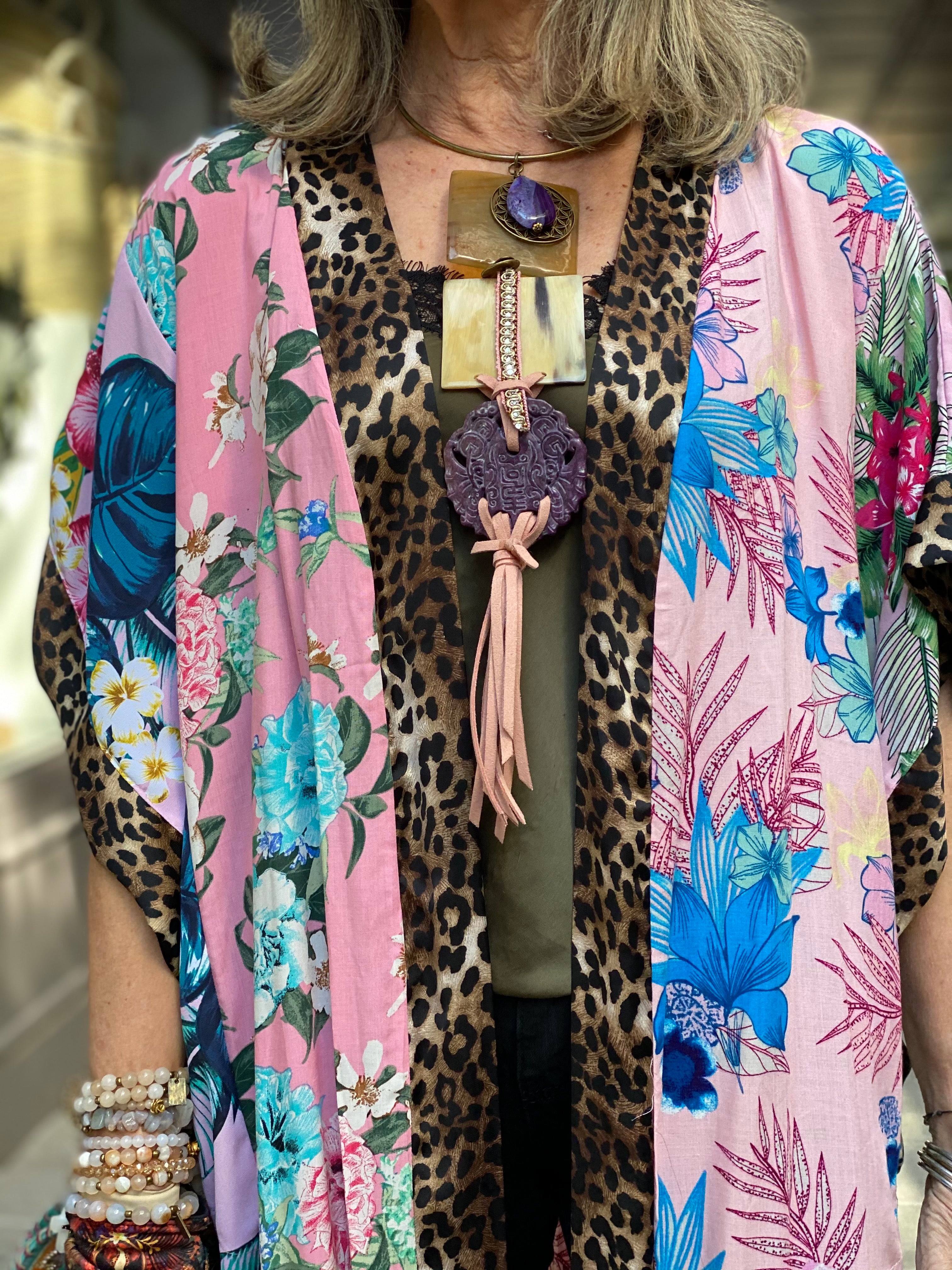 Kimono Long Fleur de Pirate