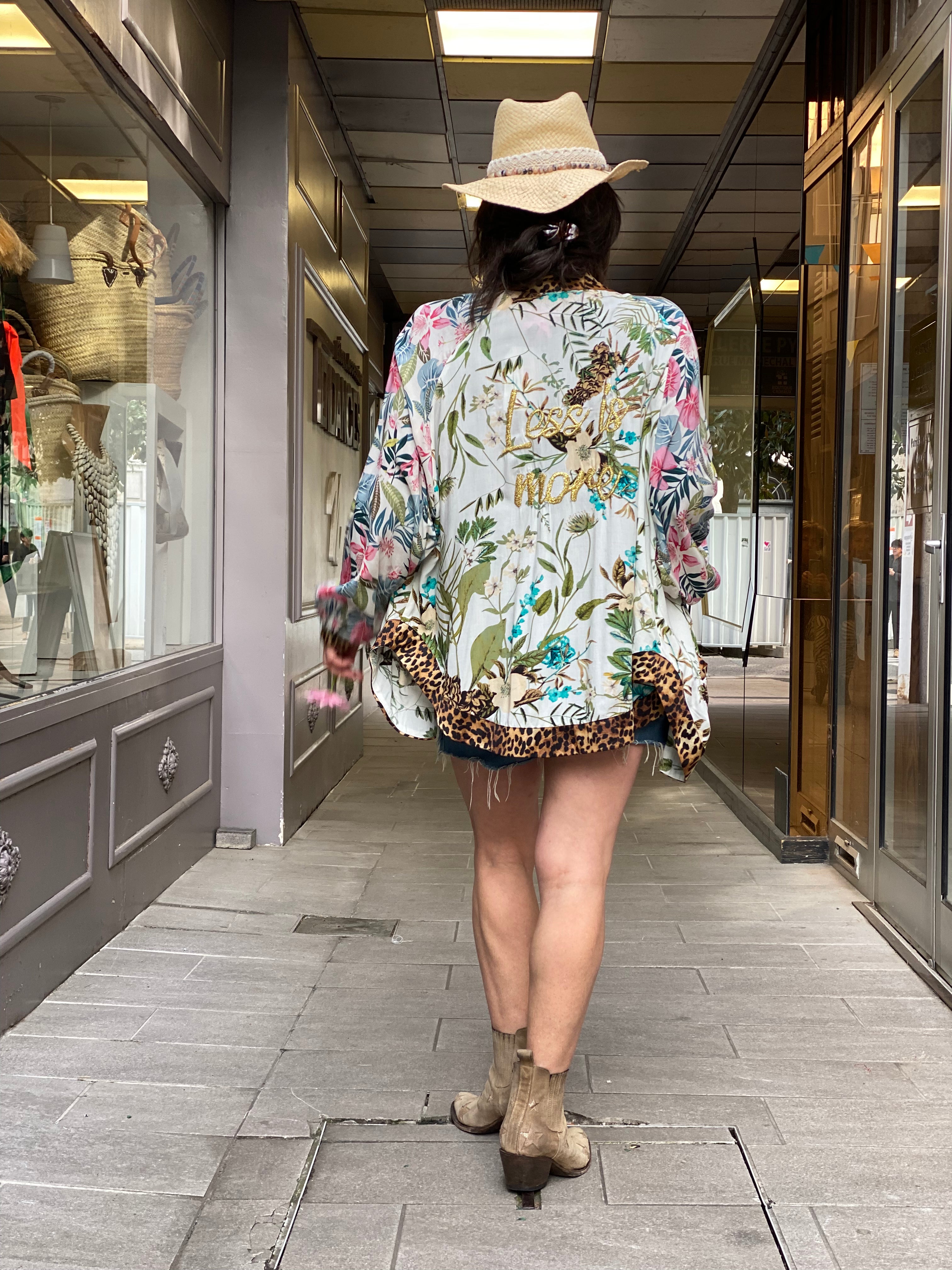 Pirate Flower Short Kimono