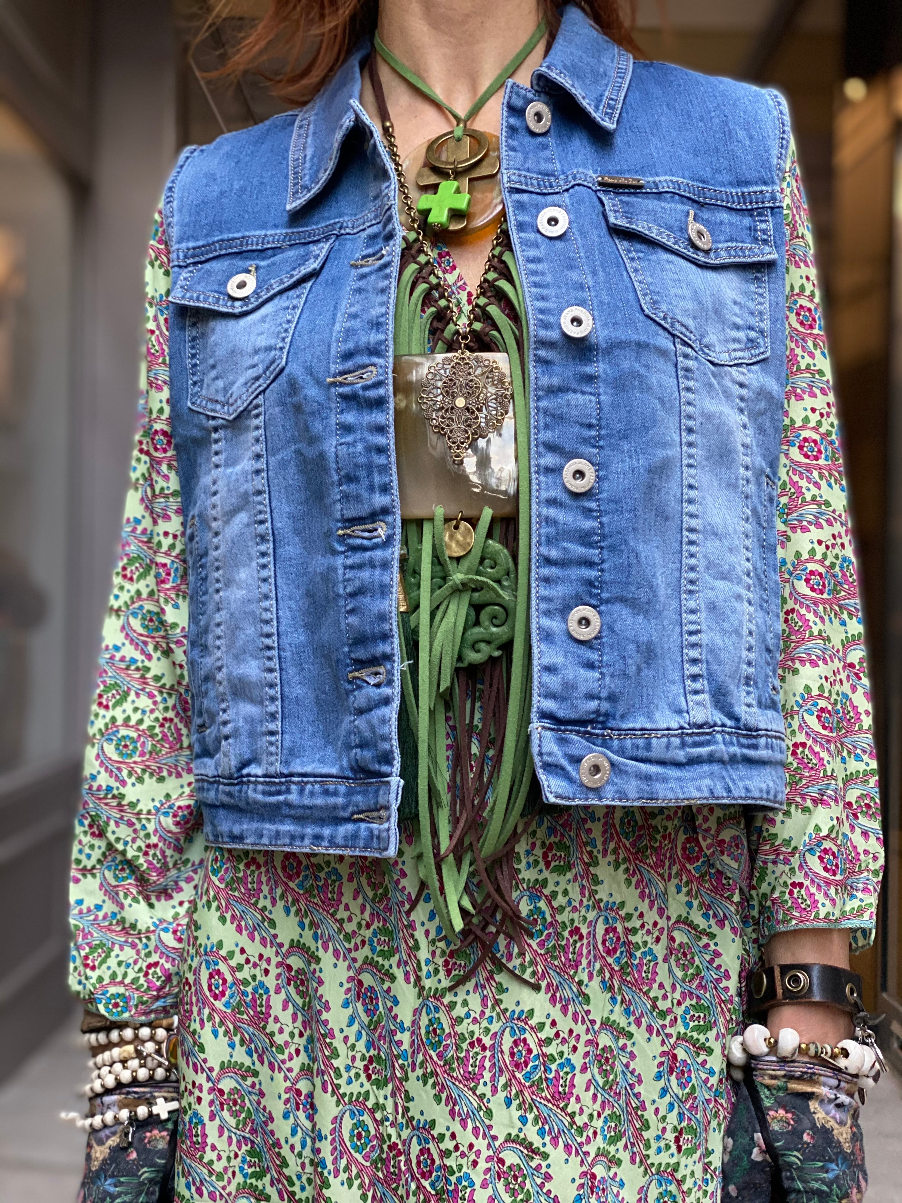 Mamz'elle Zoé Jean Saree Vest