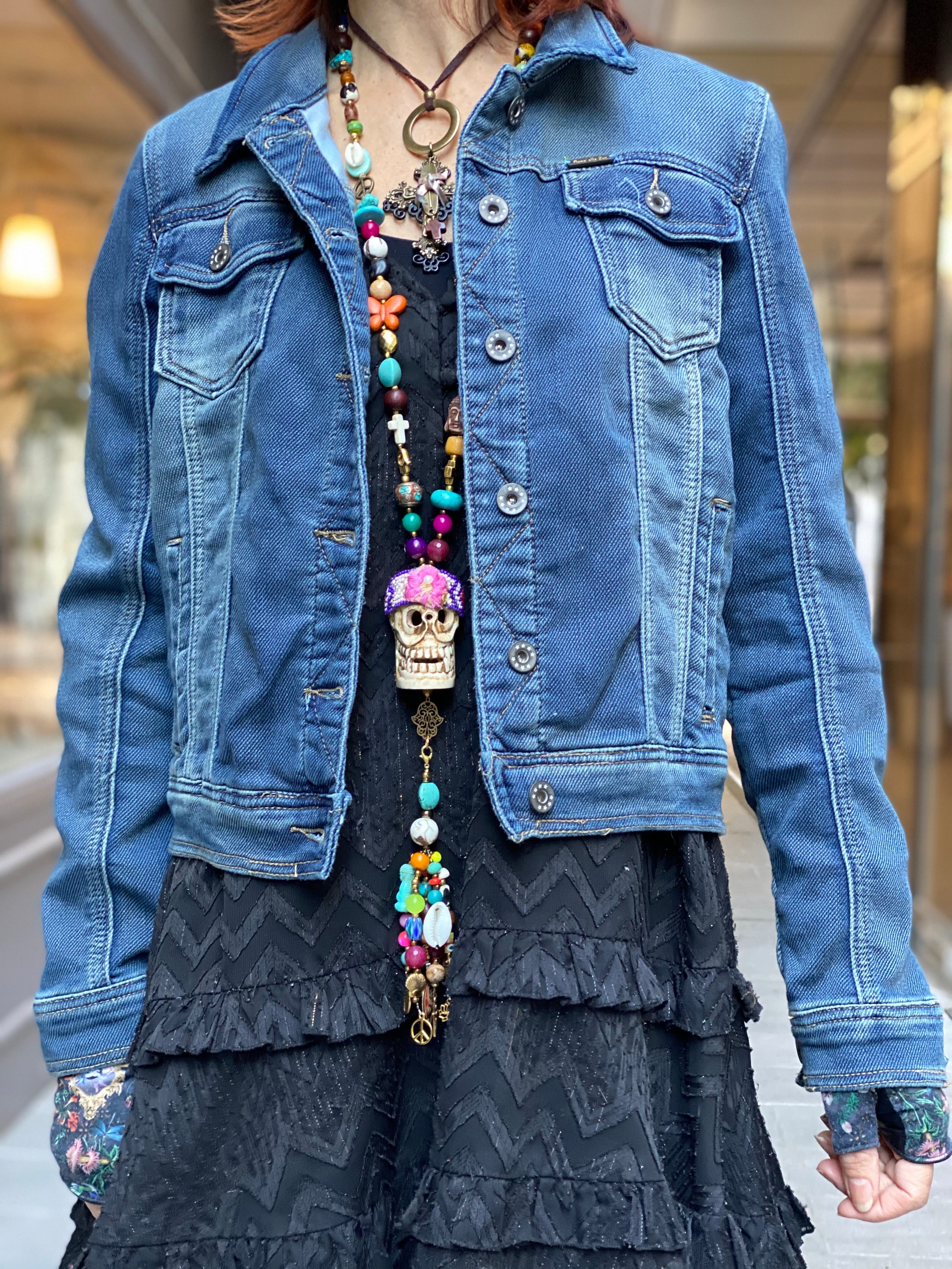Mamz'elle Zoé Jean Saree Jacket