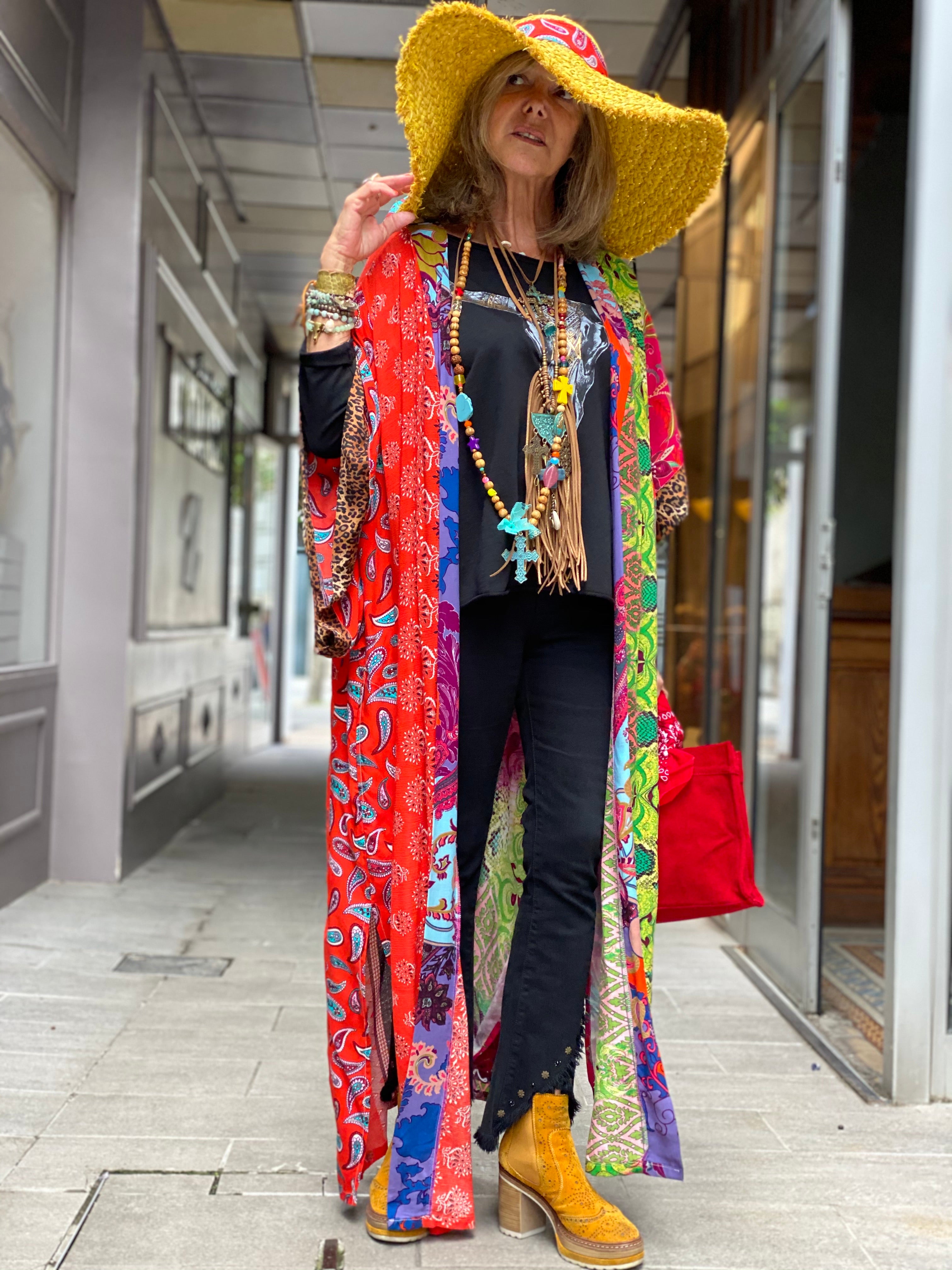 Kimono Long Fleur de Pirate