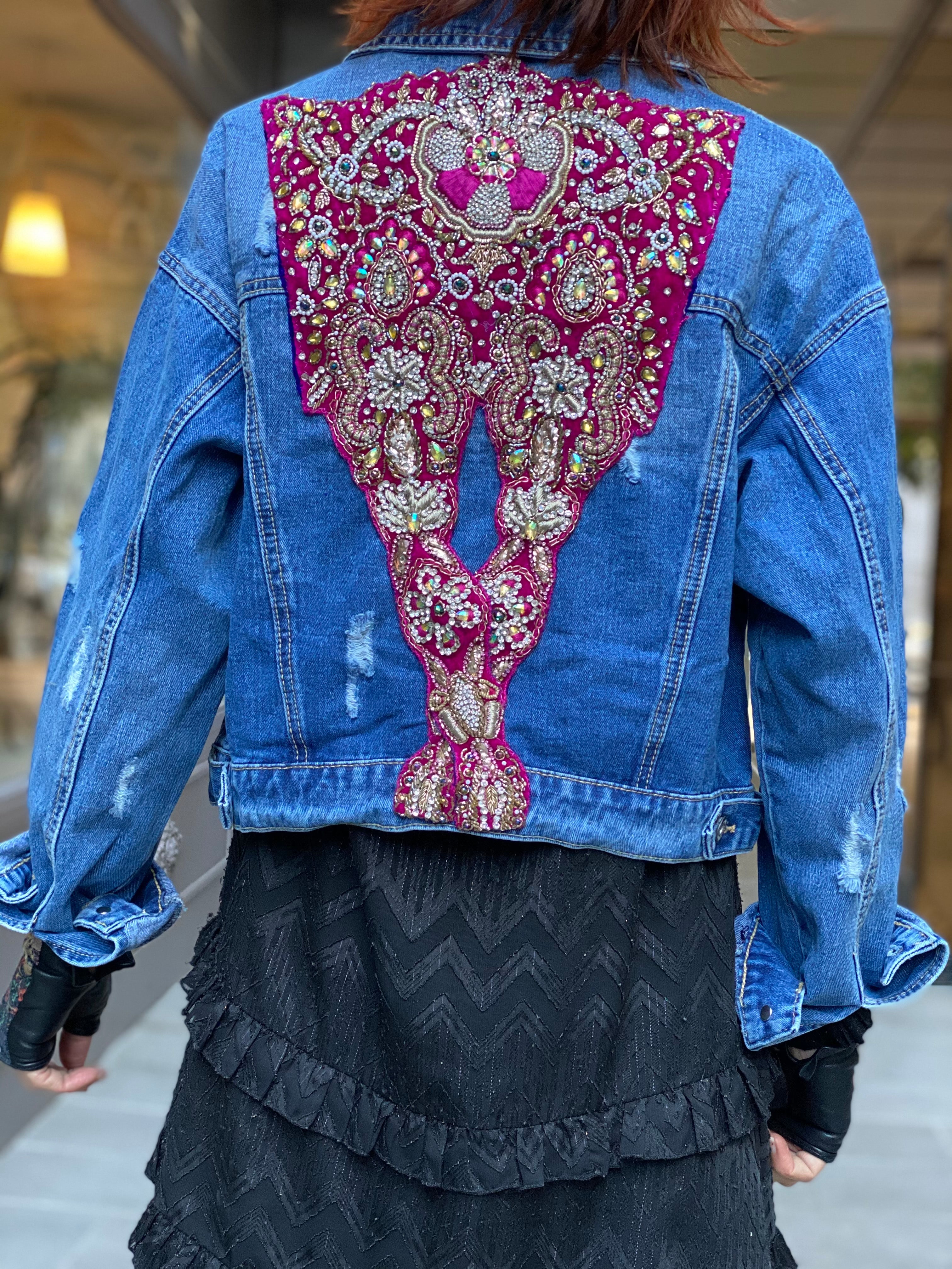 Mamz'elle Zoé Jean Saree Jacket