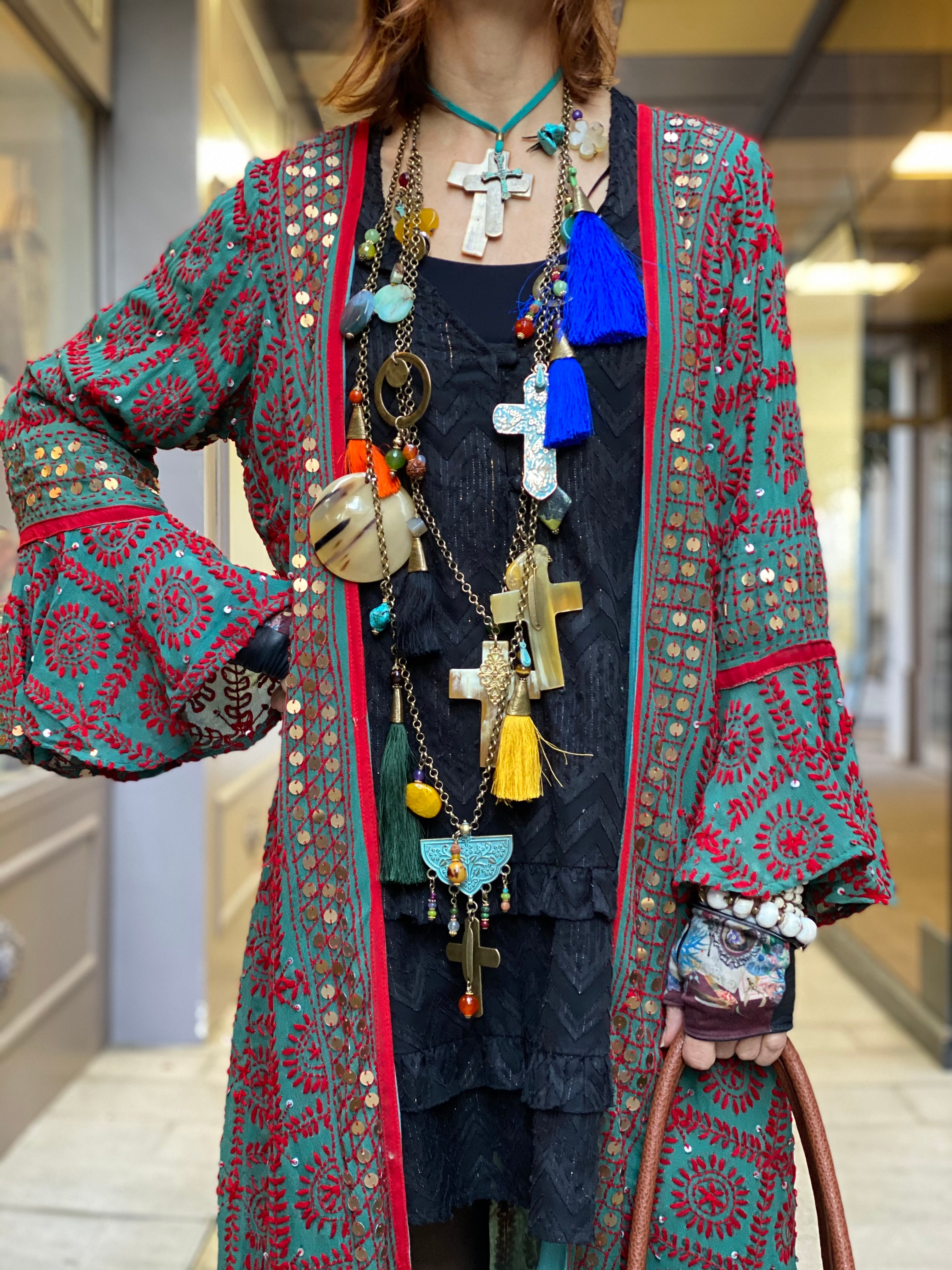 Mamz'elle Zoé embroidered kimono