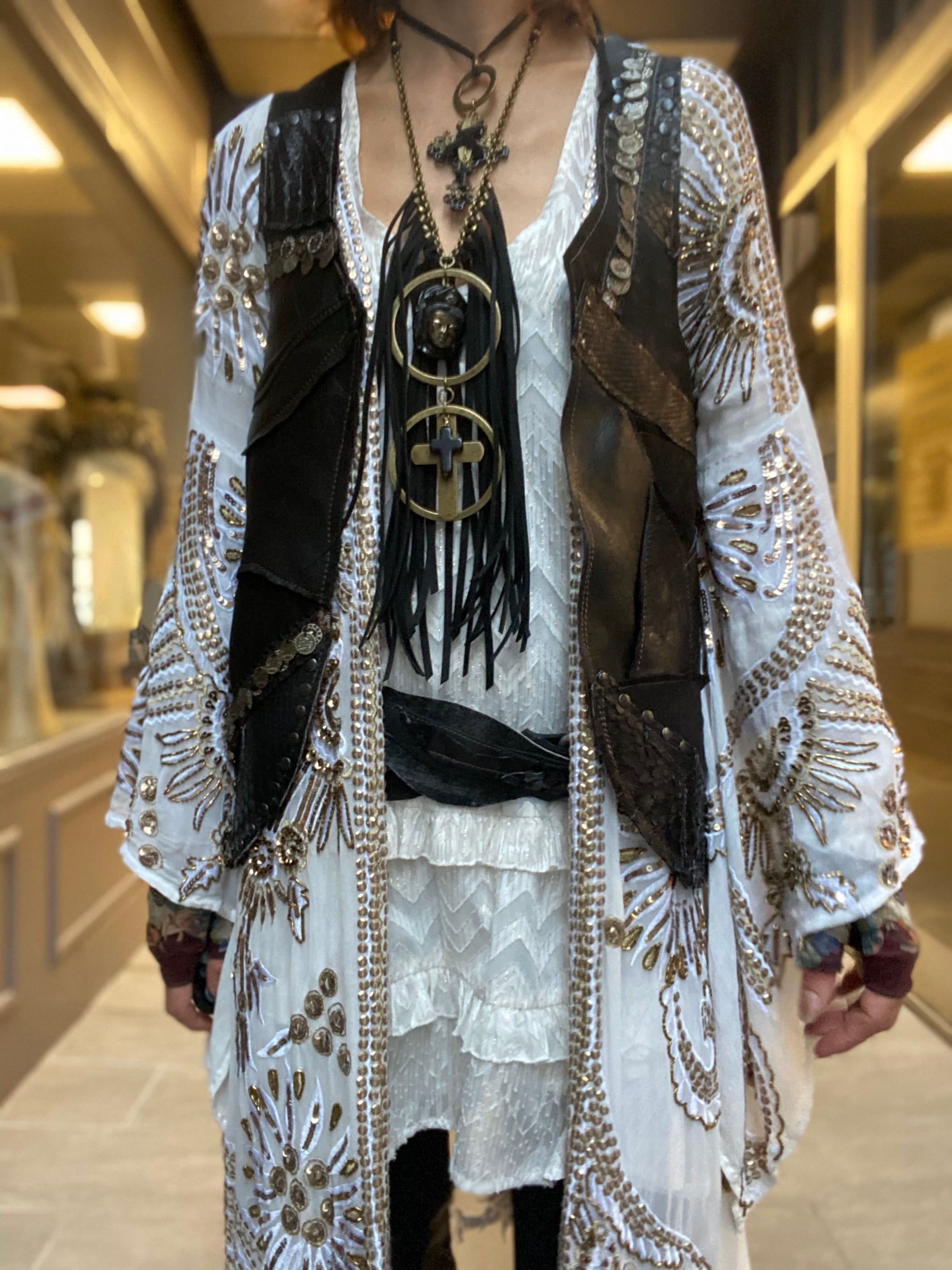 Gilet Keithe long Iguan Atypikskin