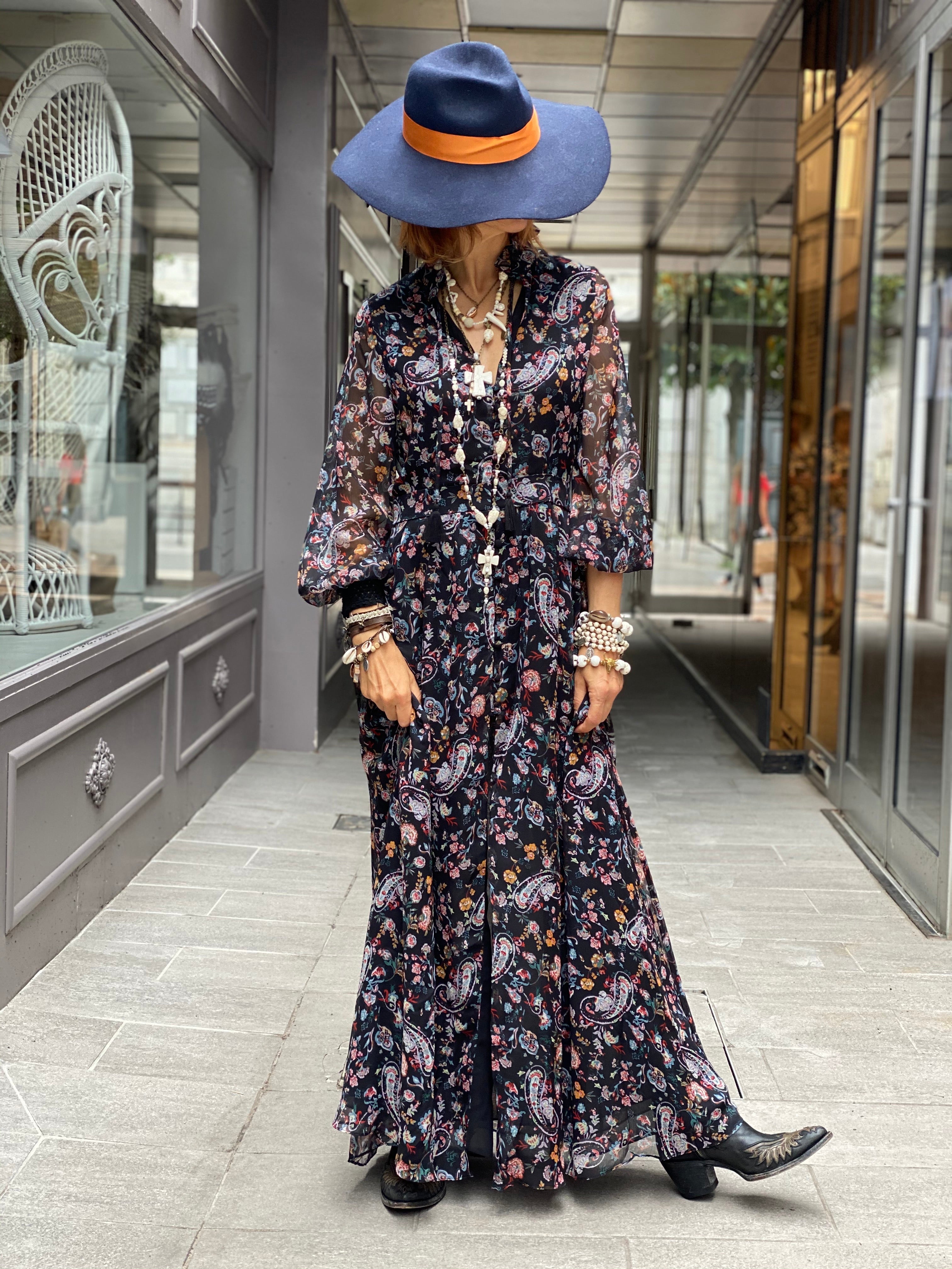 Robe Longue Delight Black Wild by Amenapih