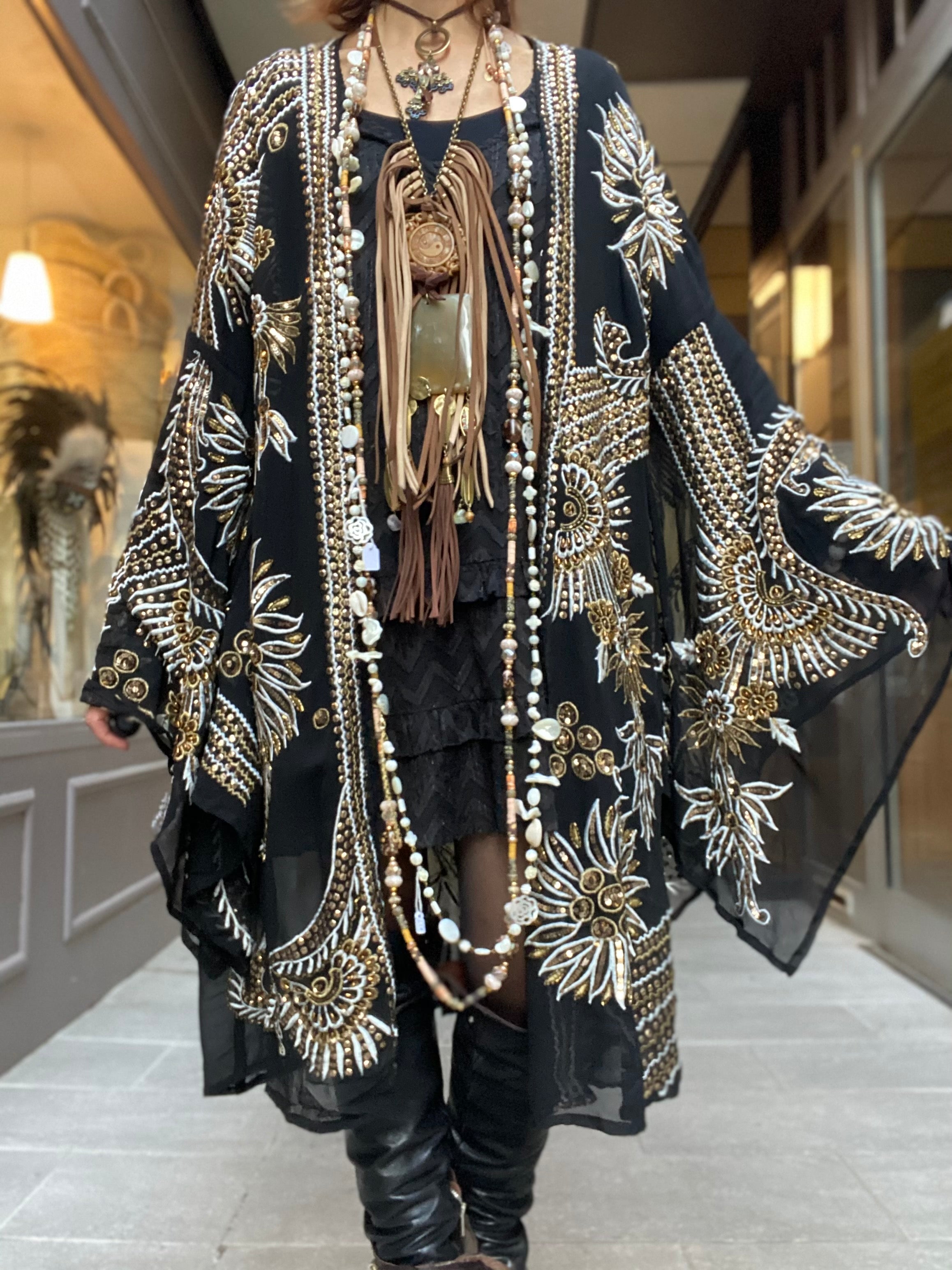 Short embroidered kimono Mamz'elle Zoé