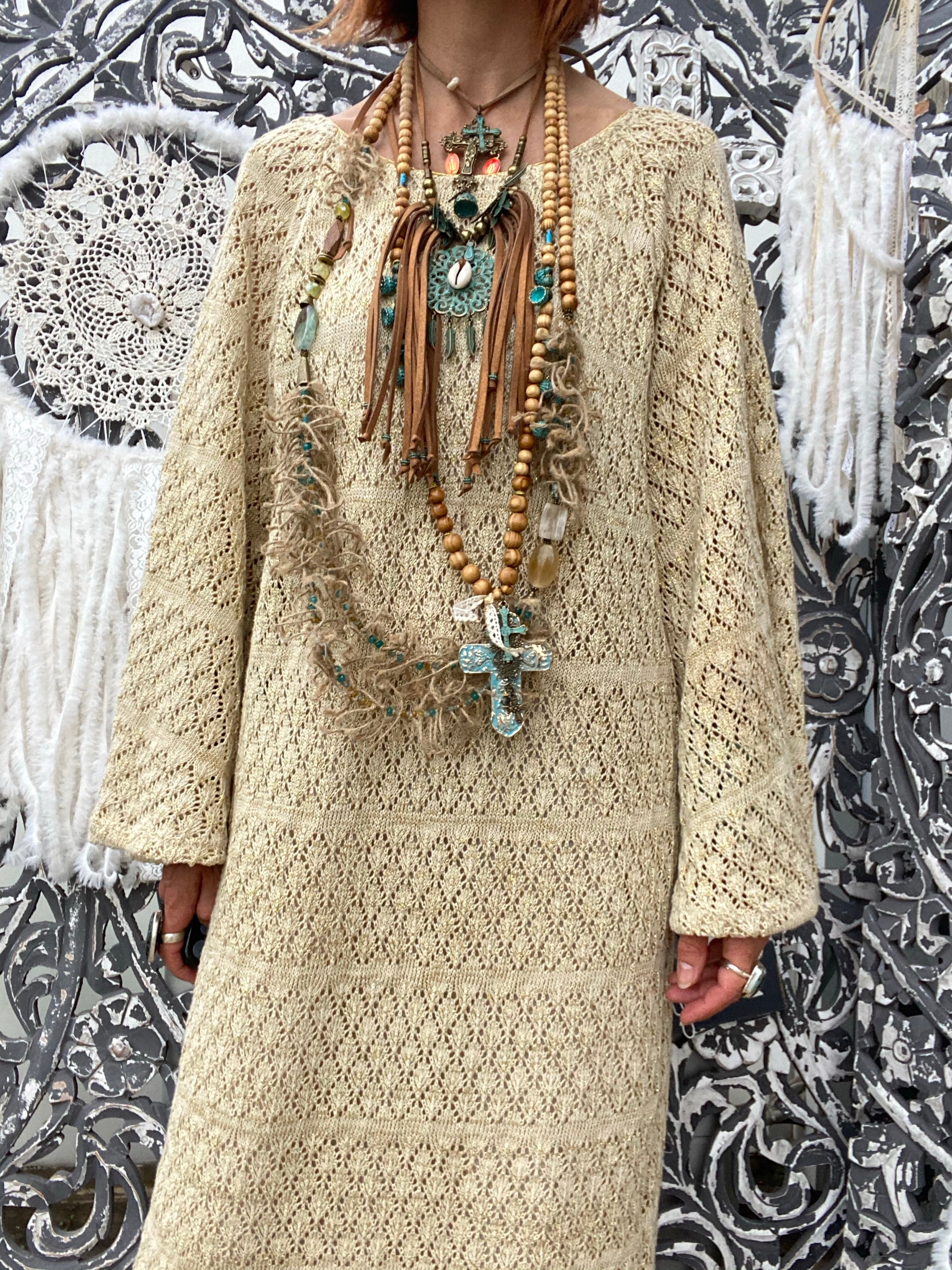 Dress India Long Costarica Gold Sundress