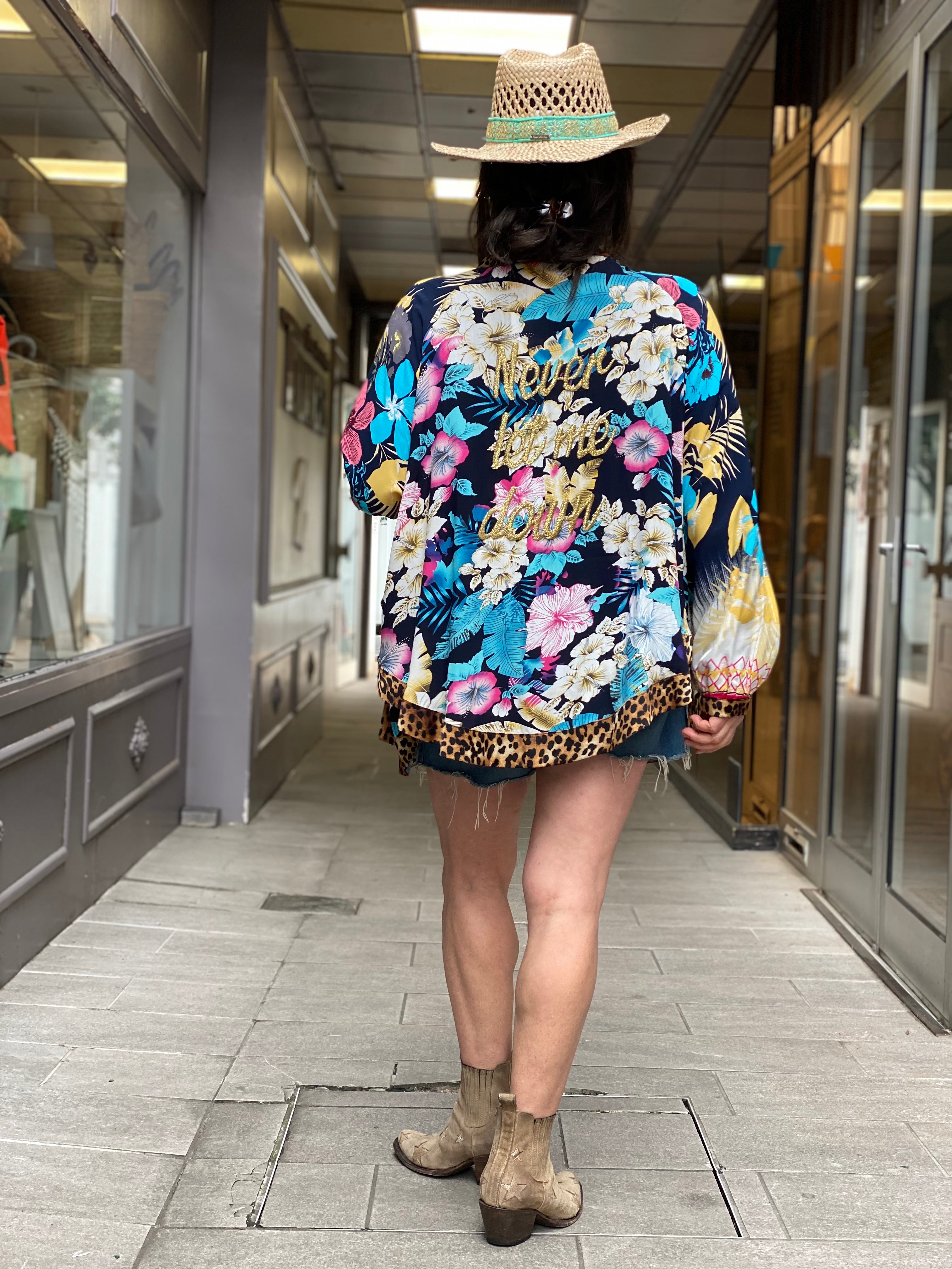 Pirate Flower Short Kimono