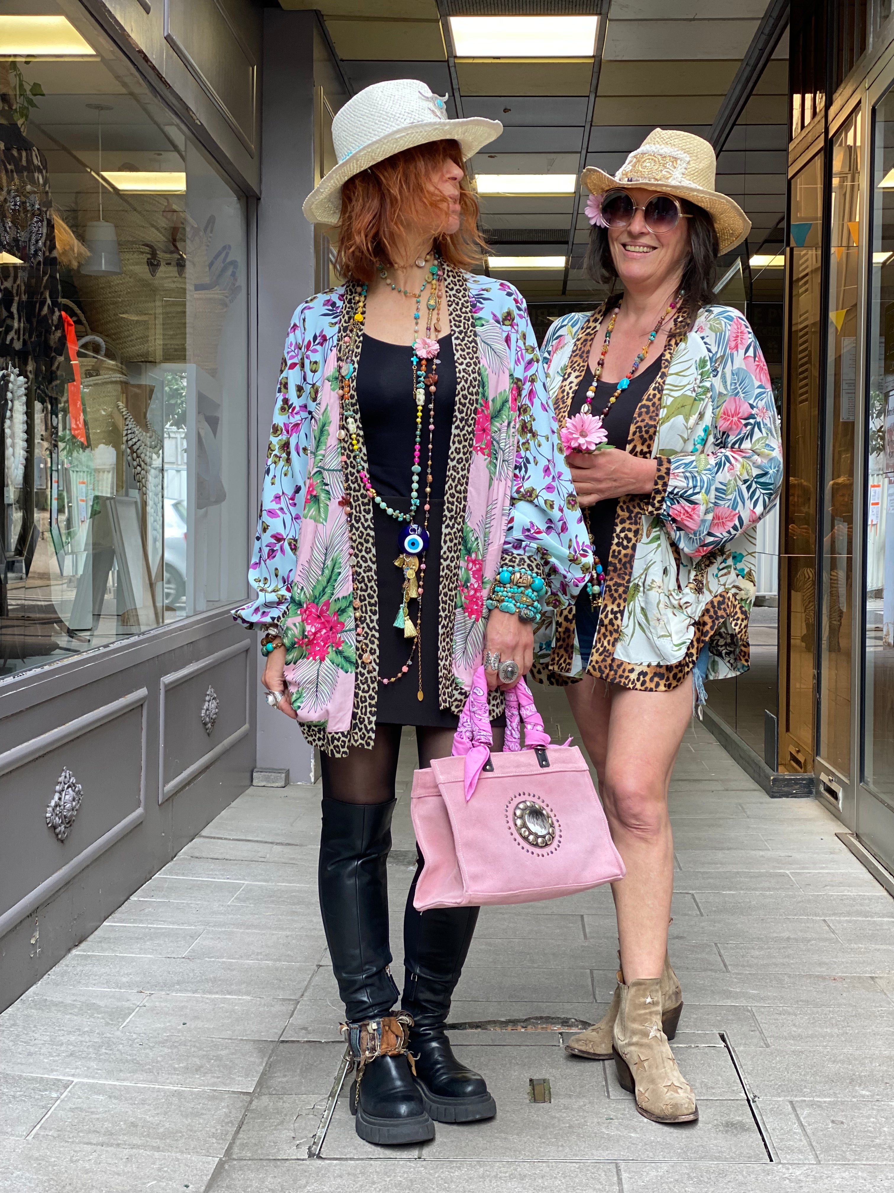 Pirate Flower Short Kimono