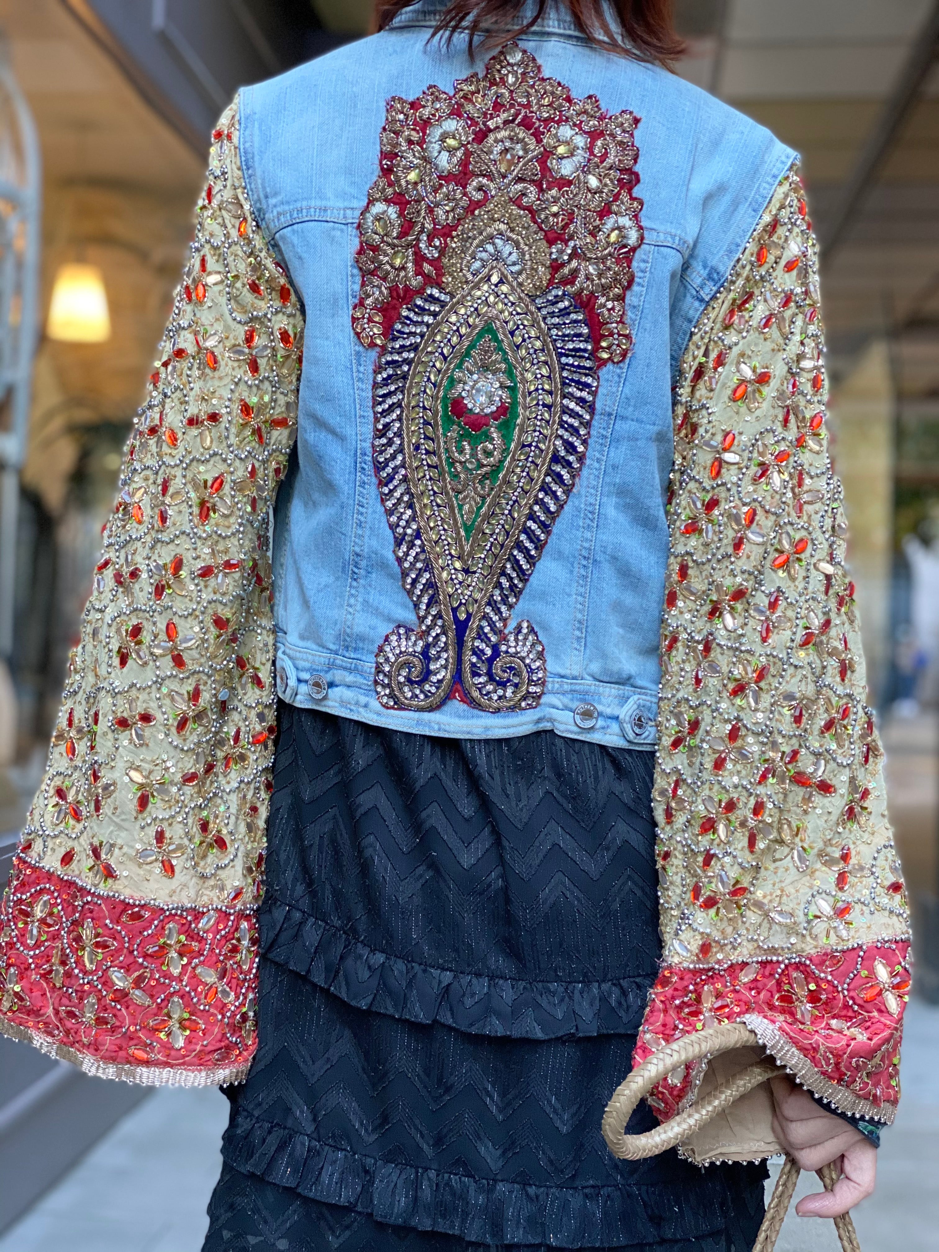 Mamz'elle Zoé Jean Saree Jacket