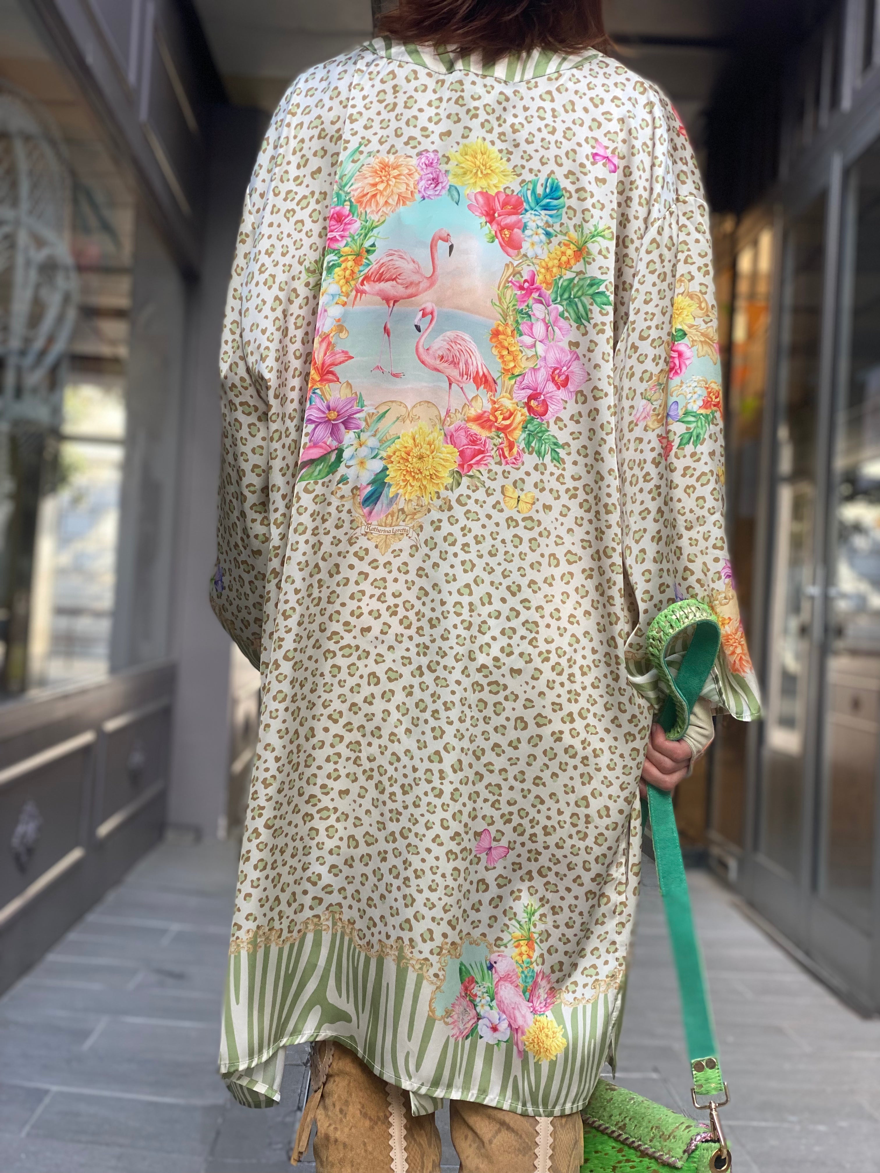 Katherina Loretta Flamingo Fantasy Kimono