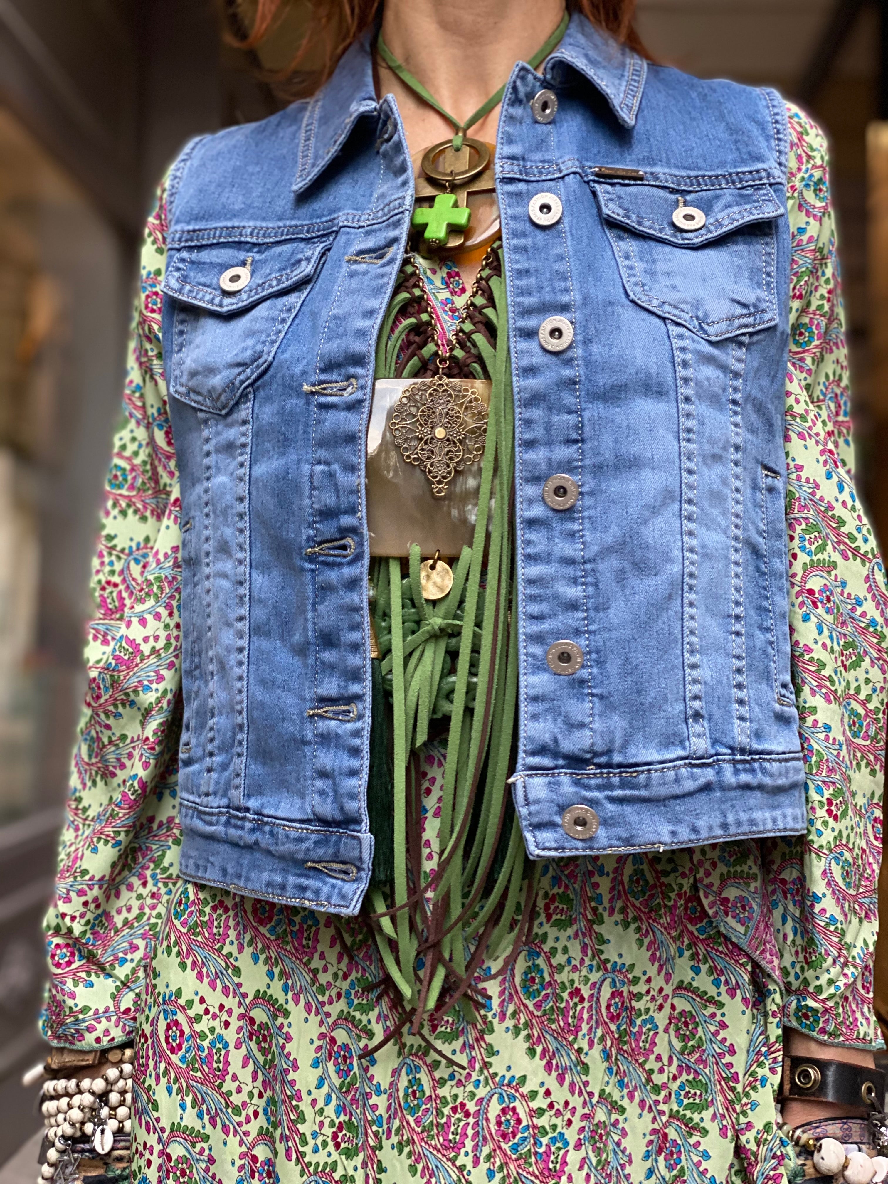 Mamz'elle Zoé Jean Saree Vest