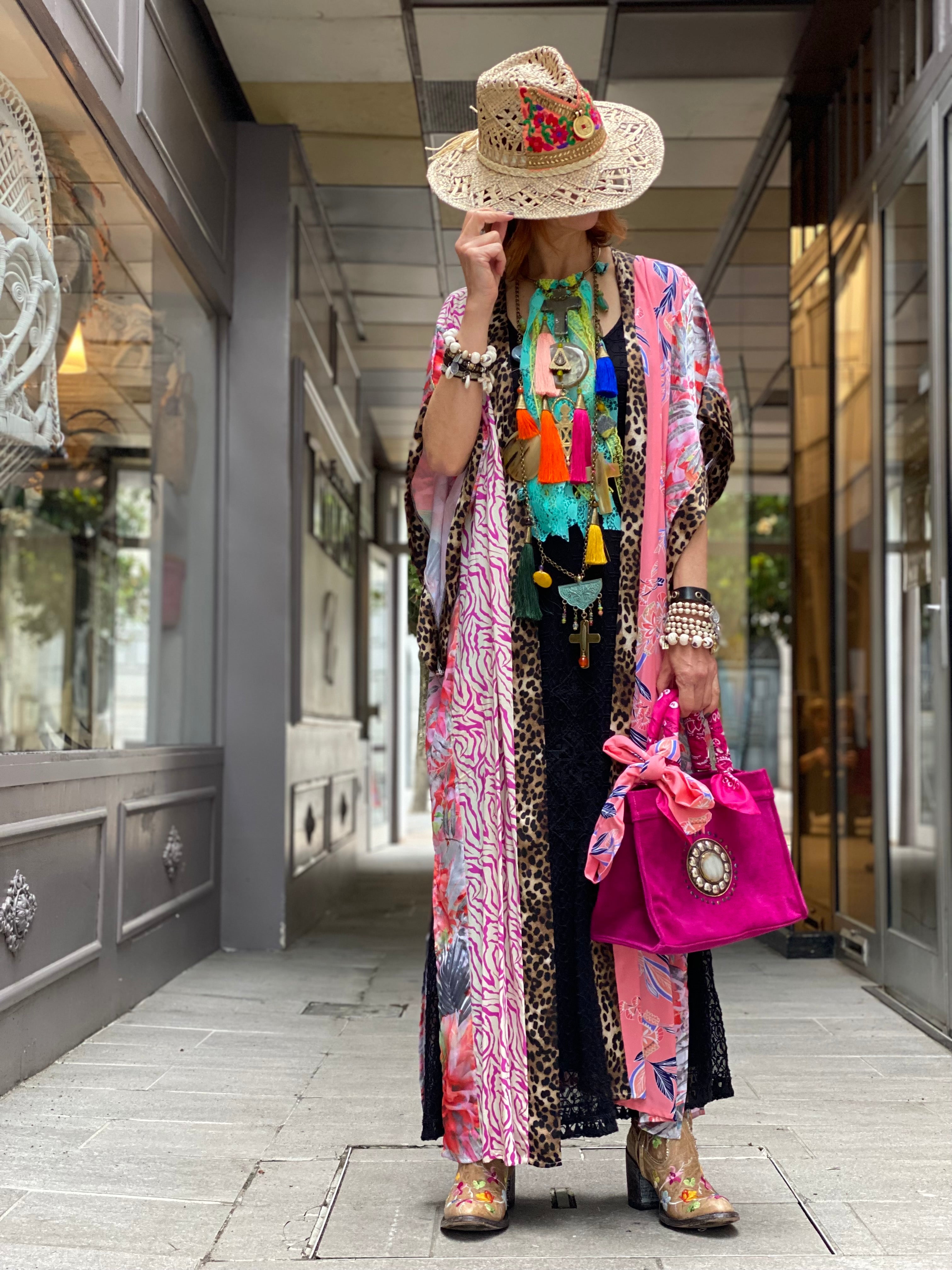 Kimono Long Fleur de Pirate