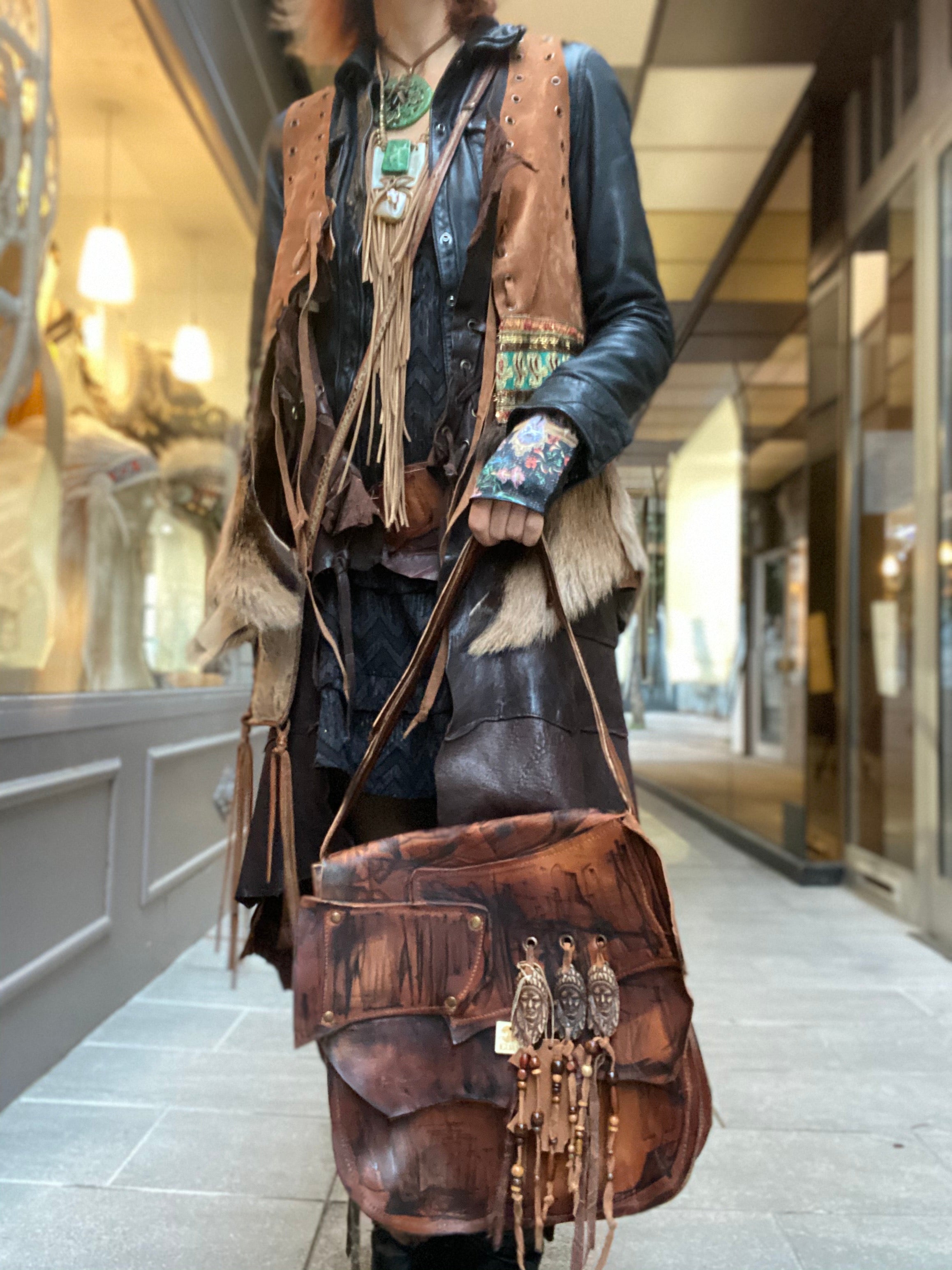 Woodstock Iguan Atypikskin leather bag