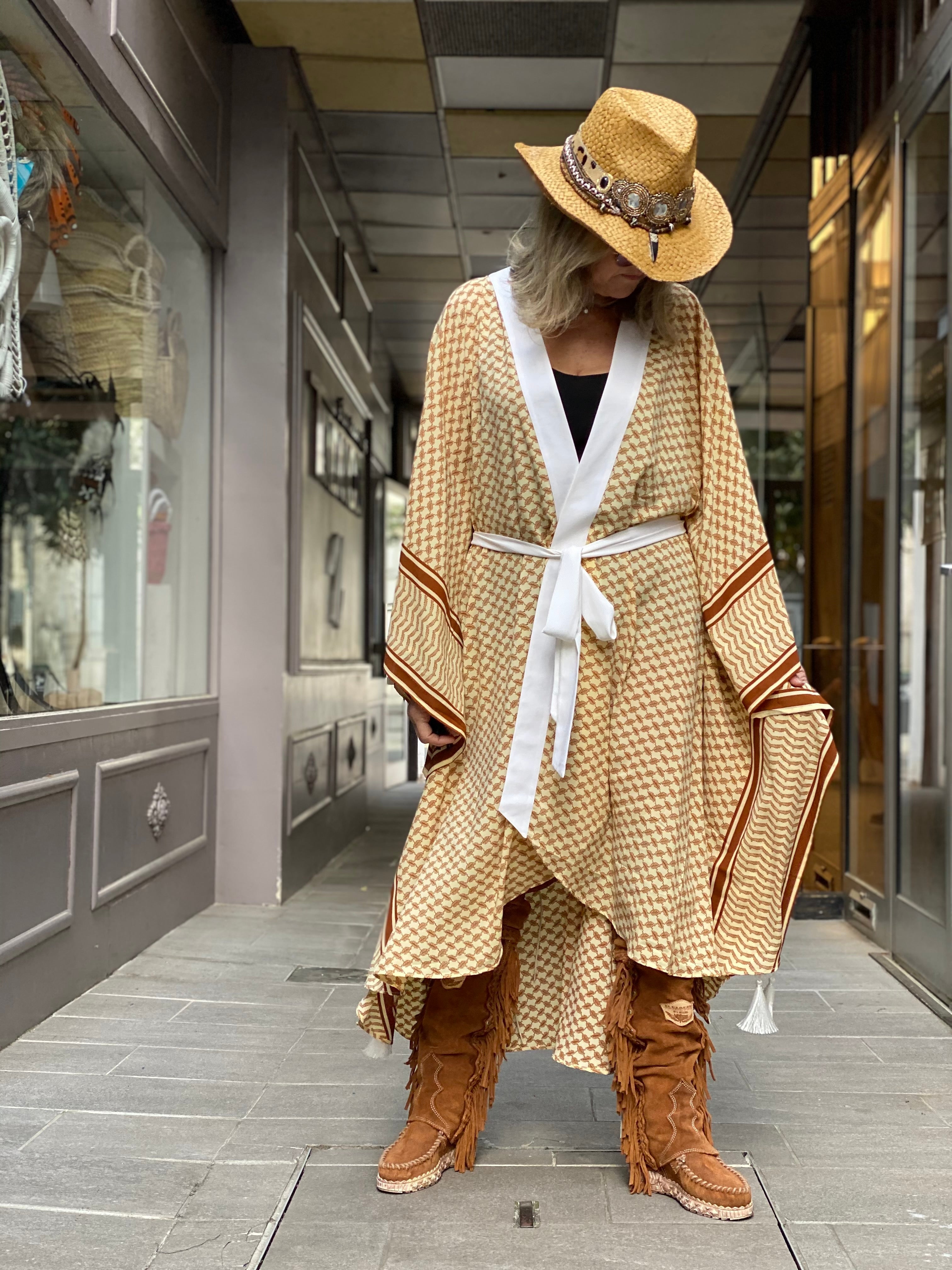 Desert Tribe Kimono Golden Wings Mystique Beach