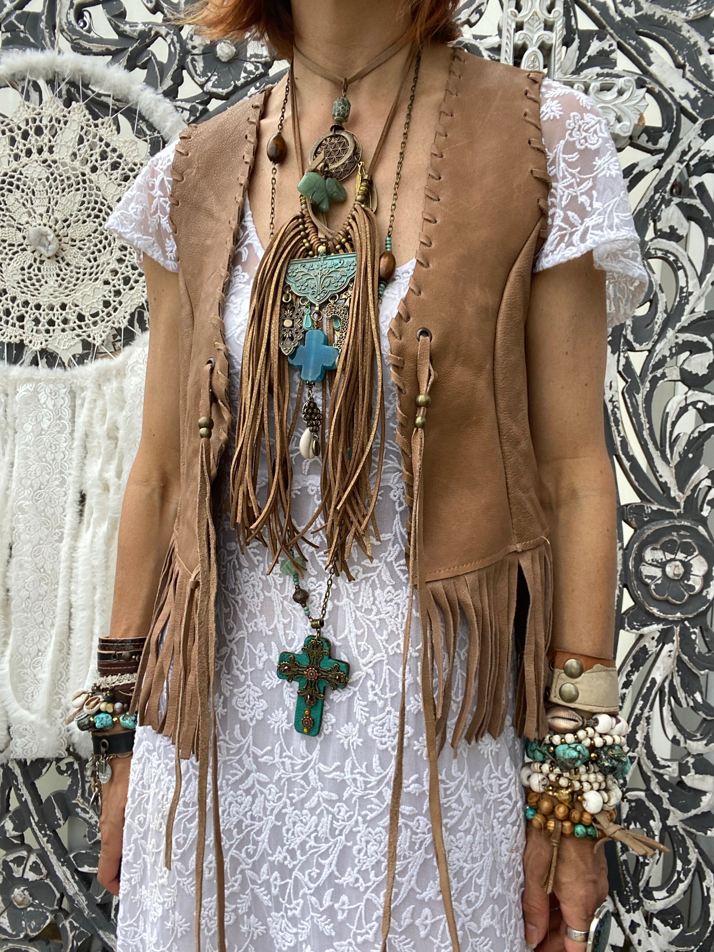 Gilet cuir Sahale Iguan Atypikskin