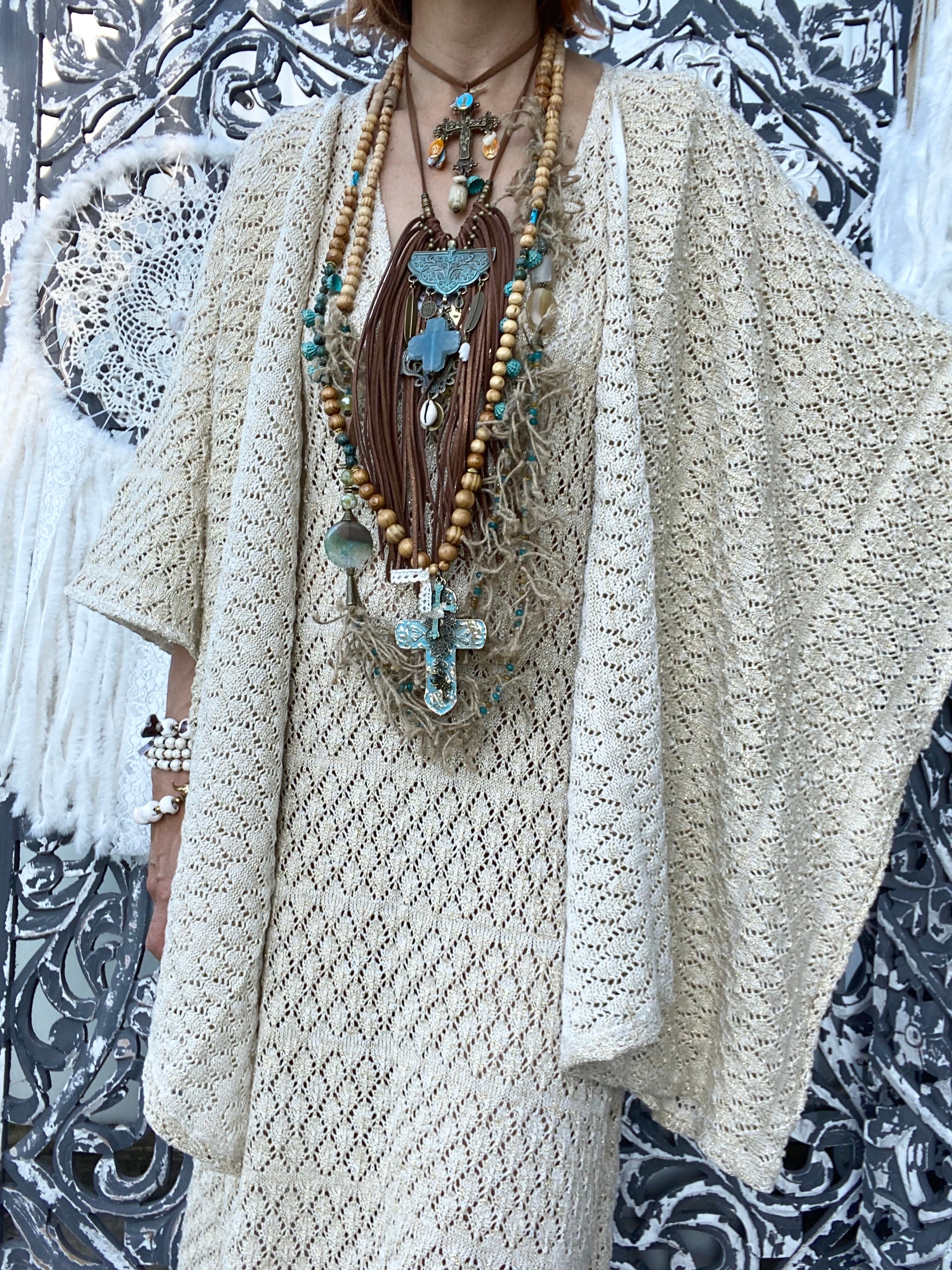 Ginette Costarica Gold Sundress Jacket