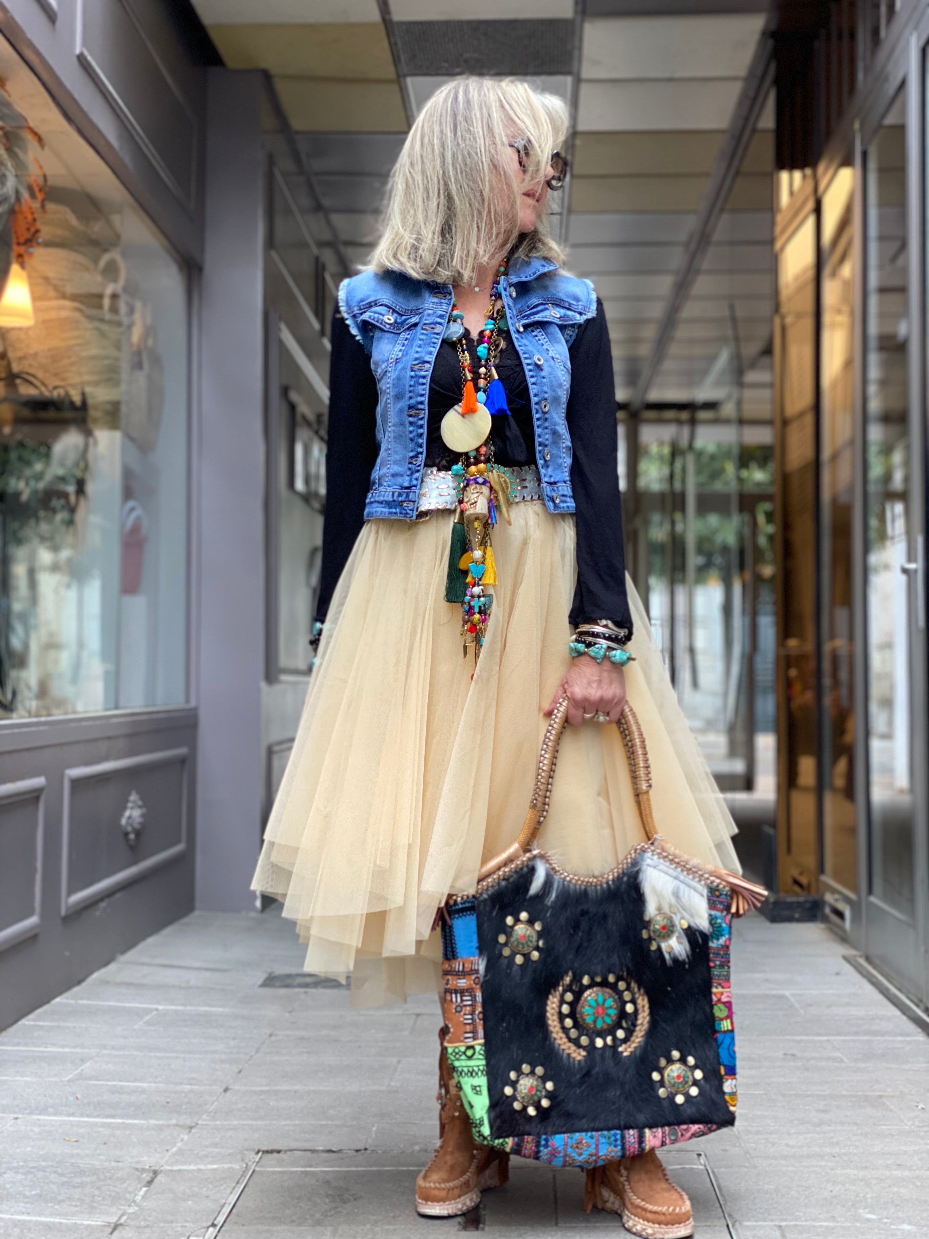 Gilet Jean Custom Patch Mamz’elle Zoé