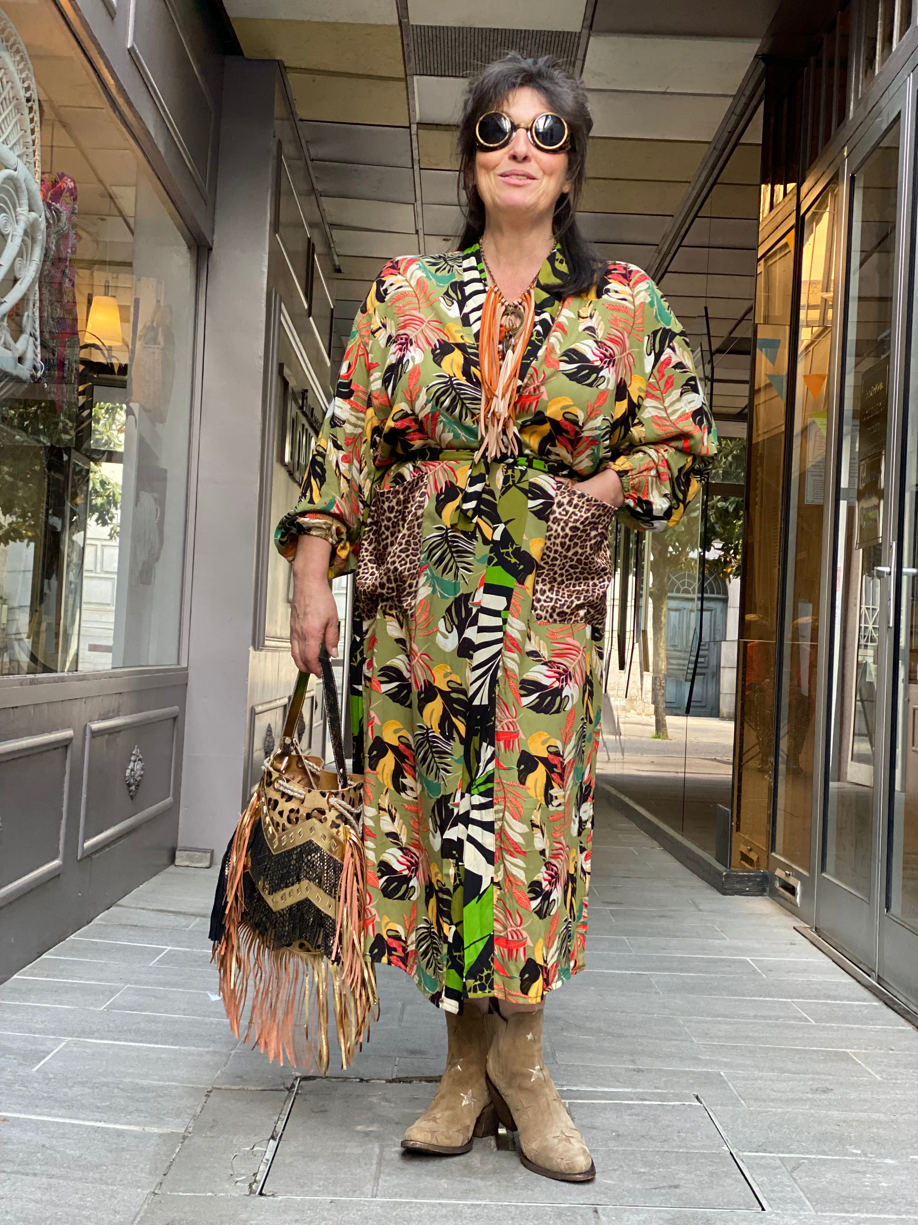 Kimono Long Fleur de Pirate