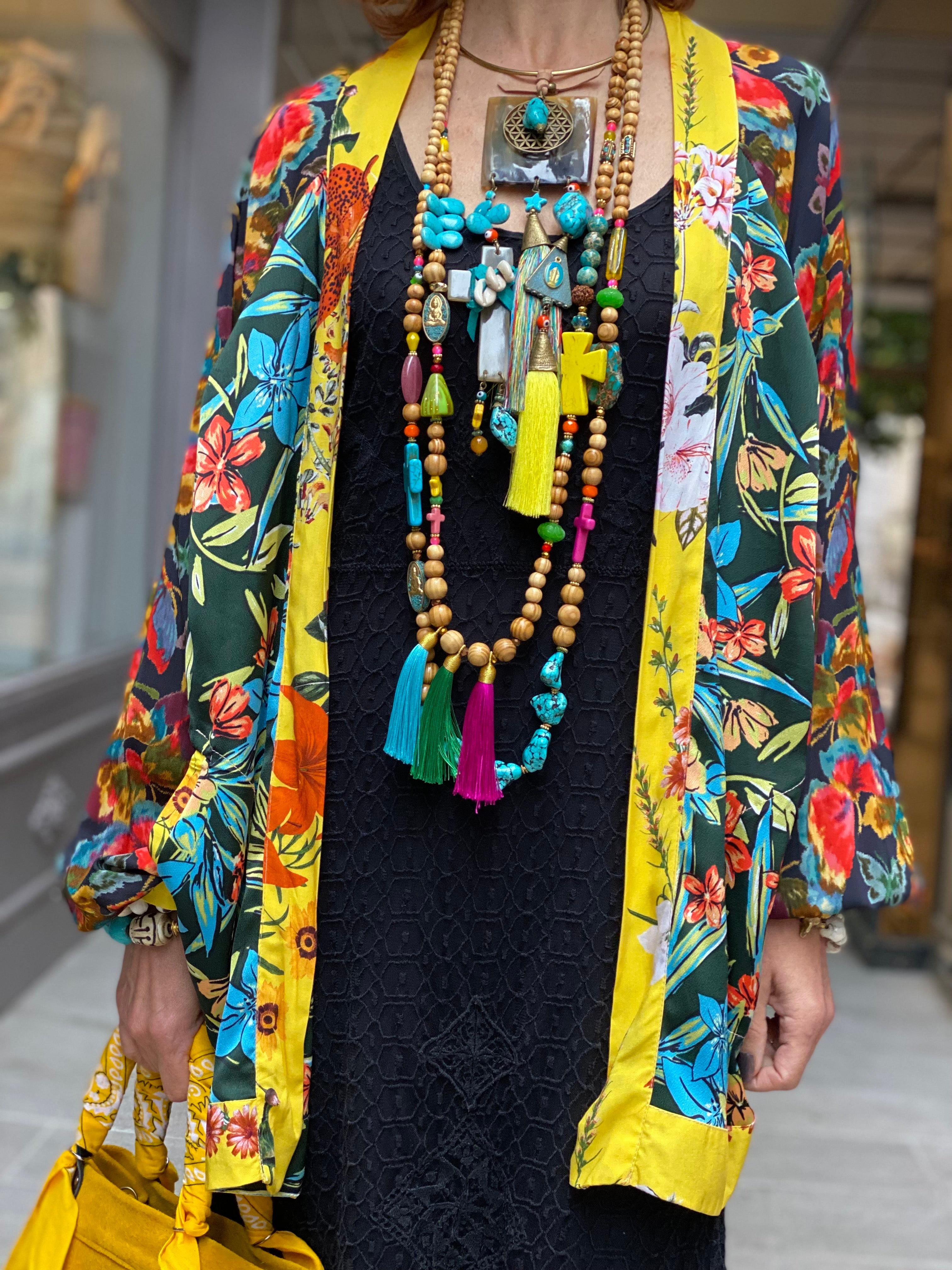 Kimono court Fleur de Pirate