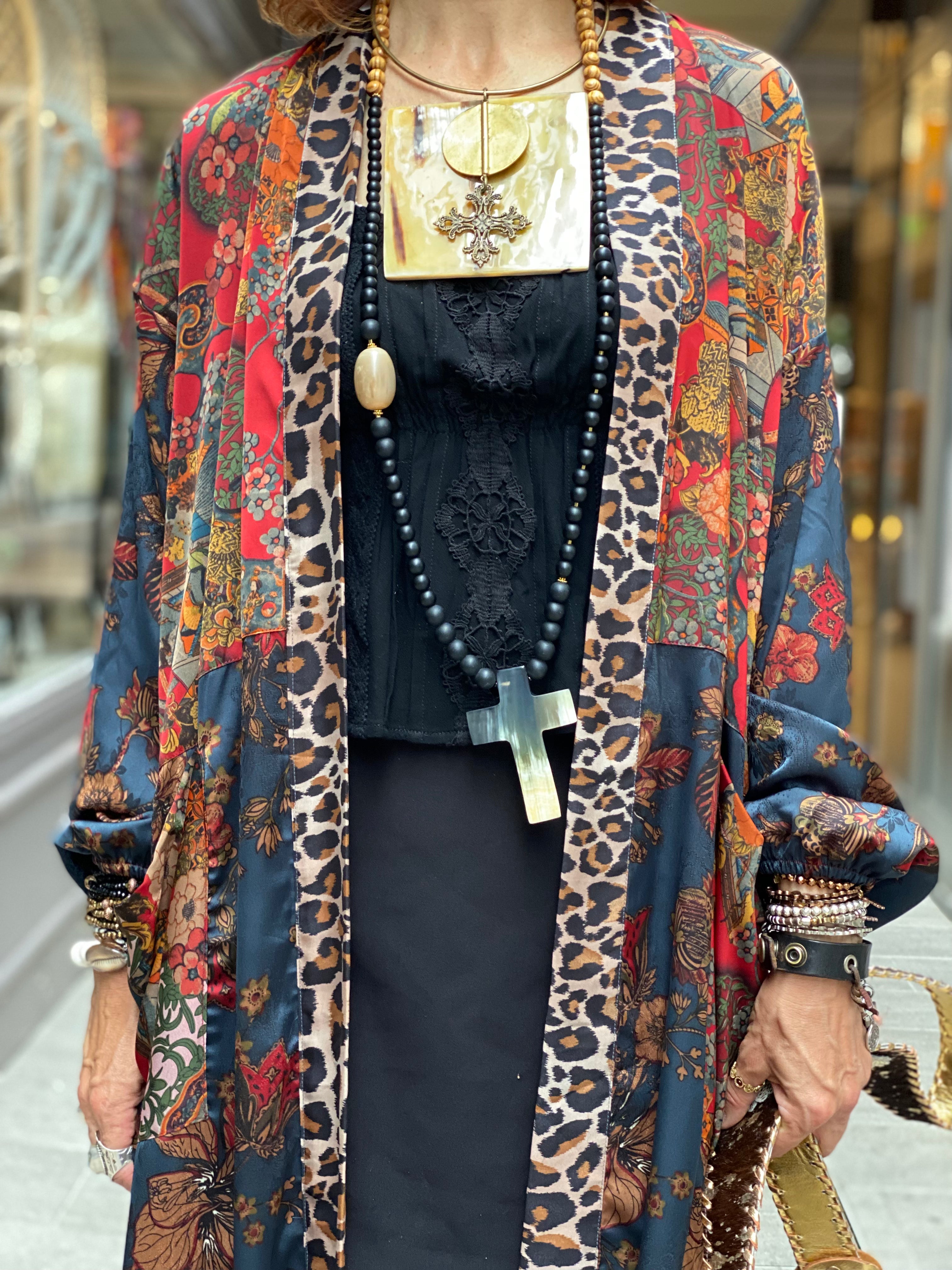 Kimono Long Fleur de Pirate