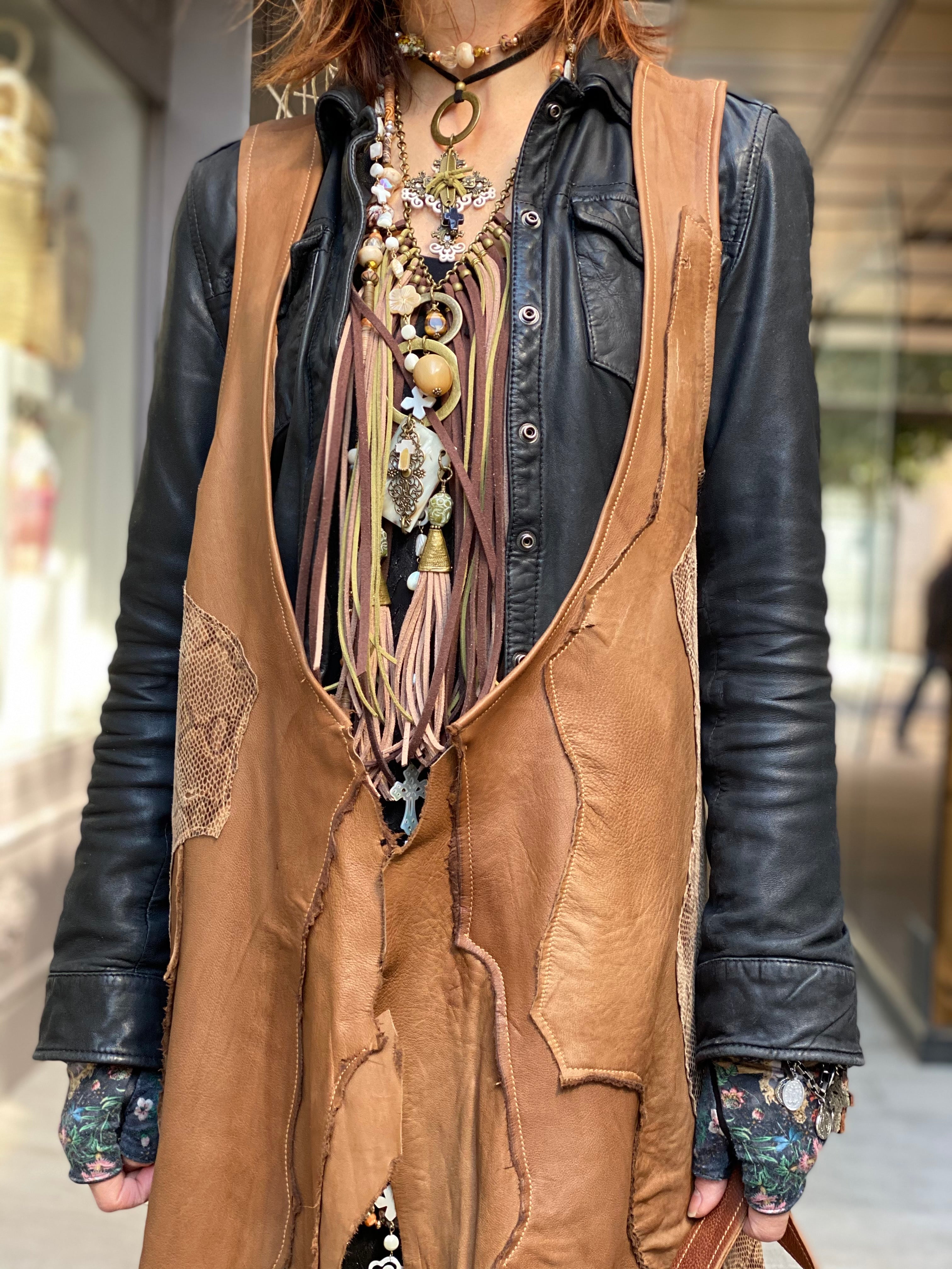 Gilet cuir Lennon Iguan Atypikskin