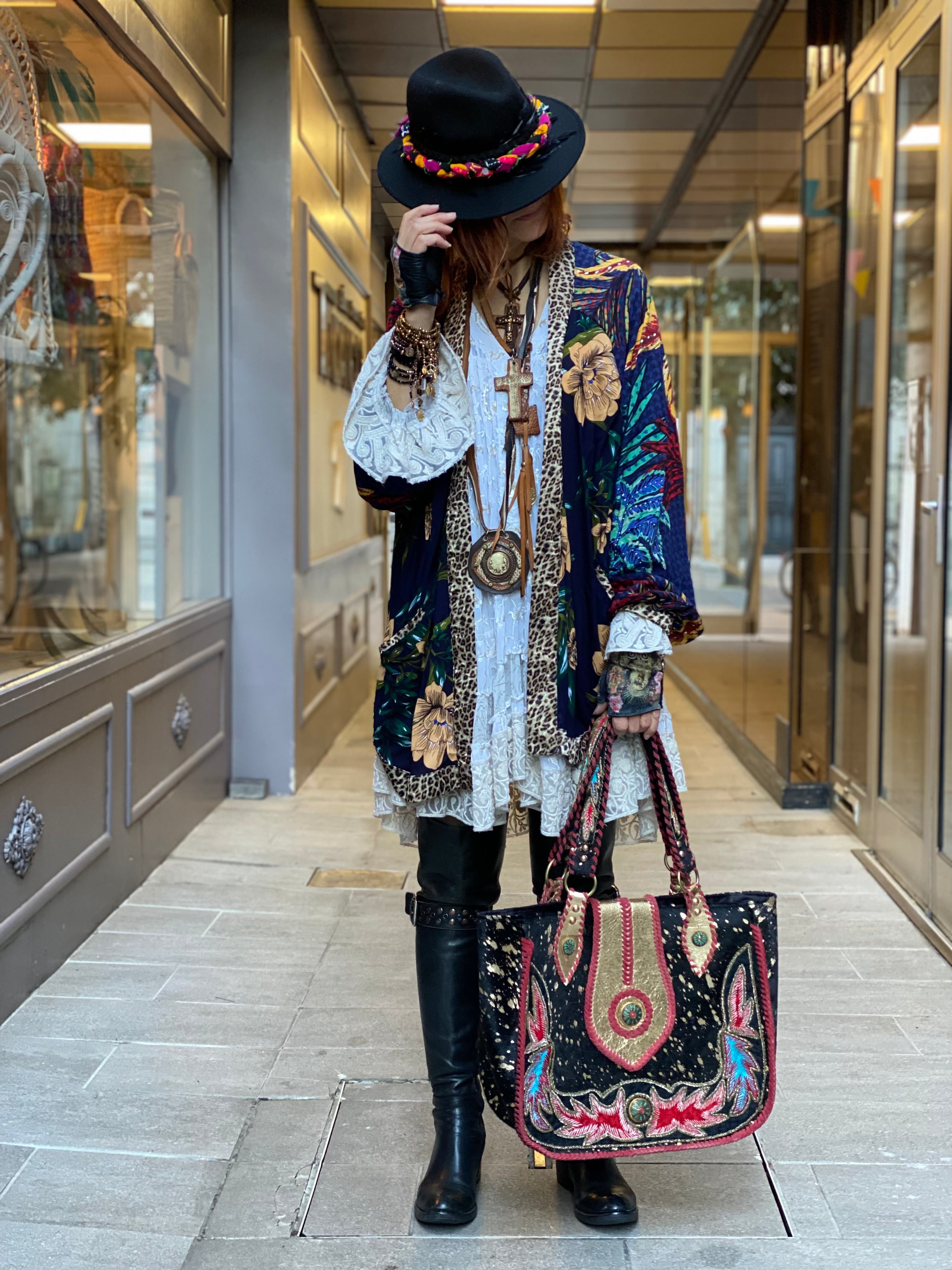 Pirate Flower Short Kimono