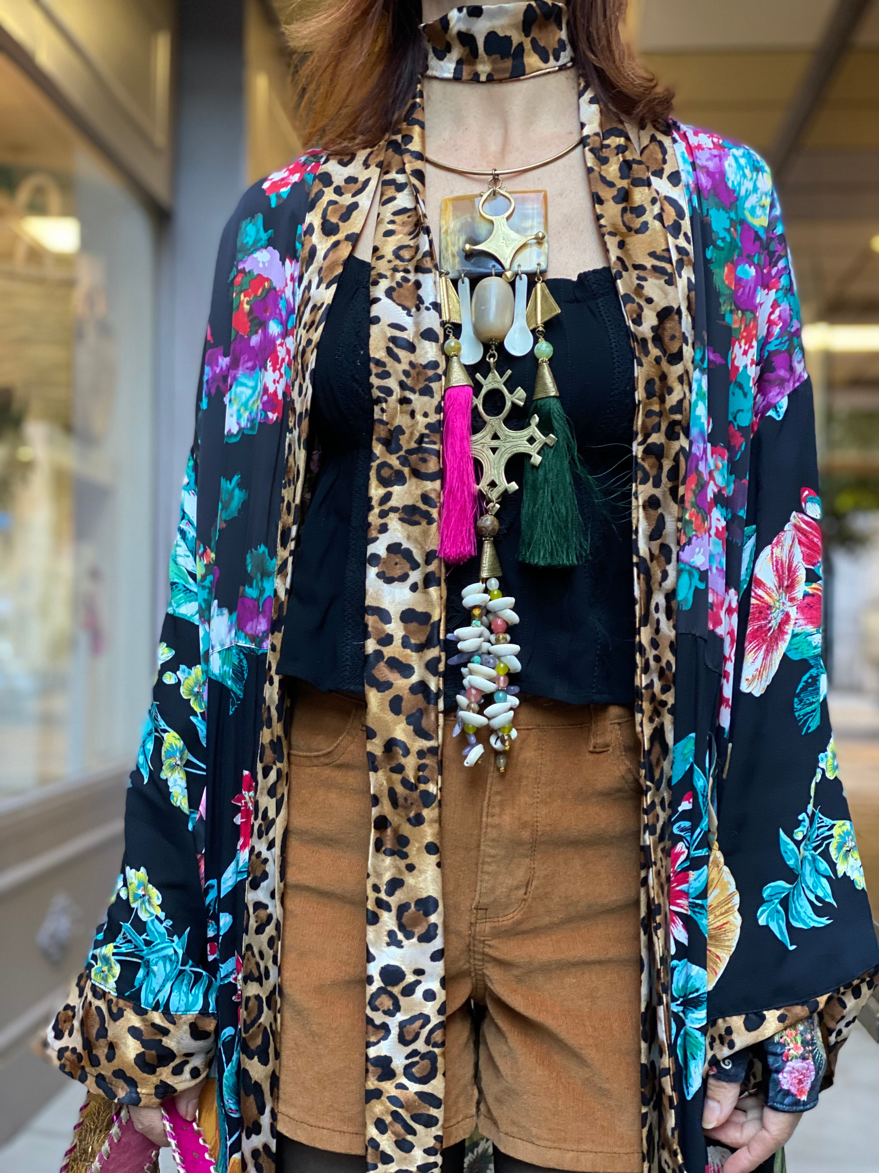 Kimono Long Fleur de Pirate