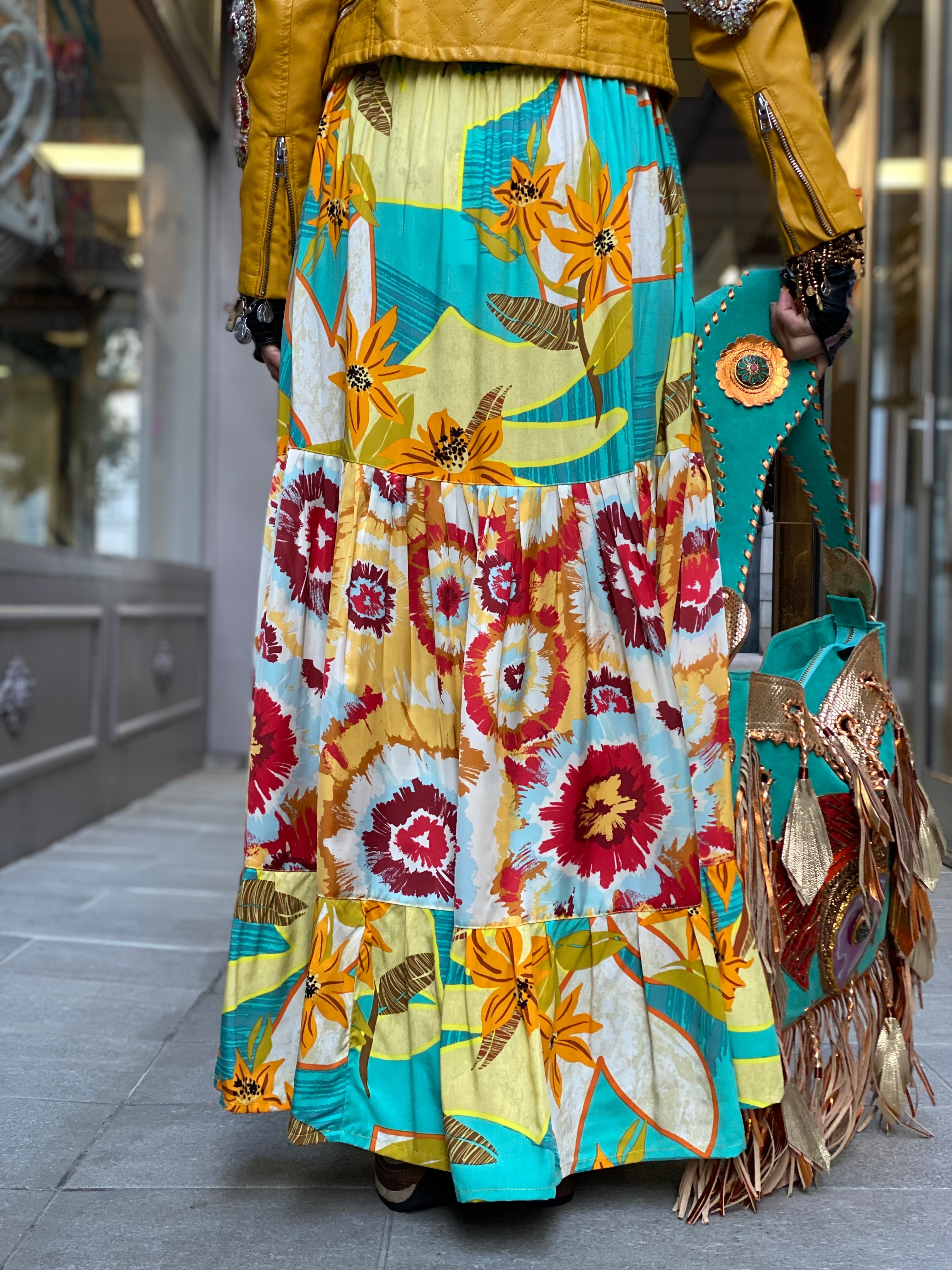 Pirate Flower long skirt