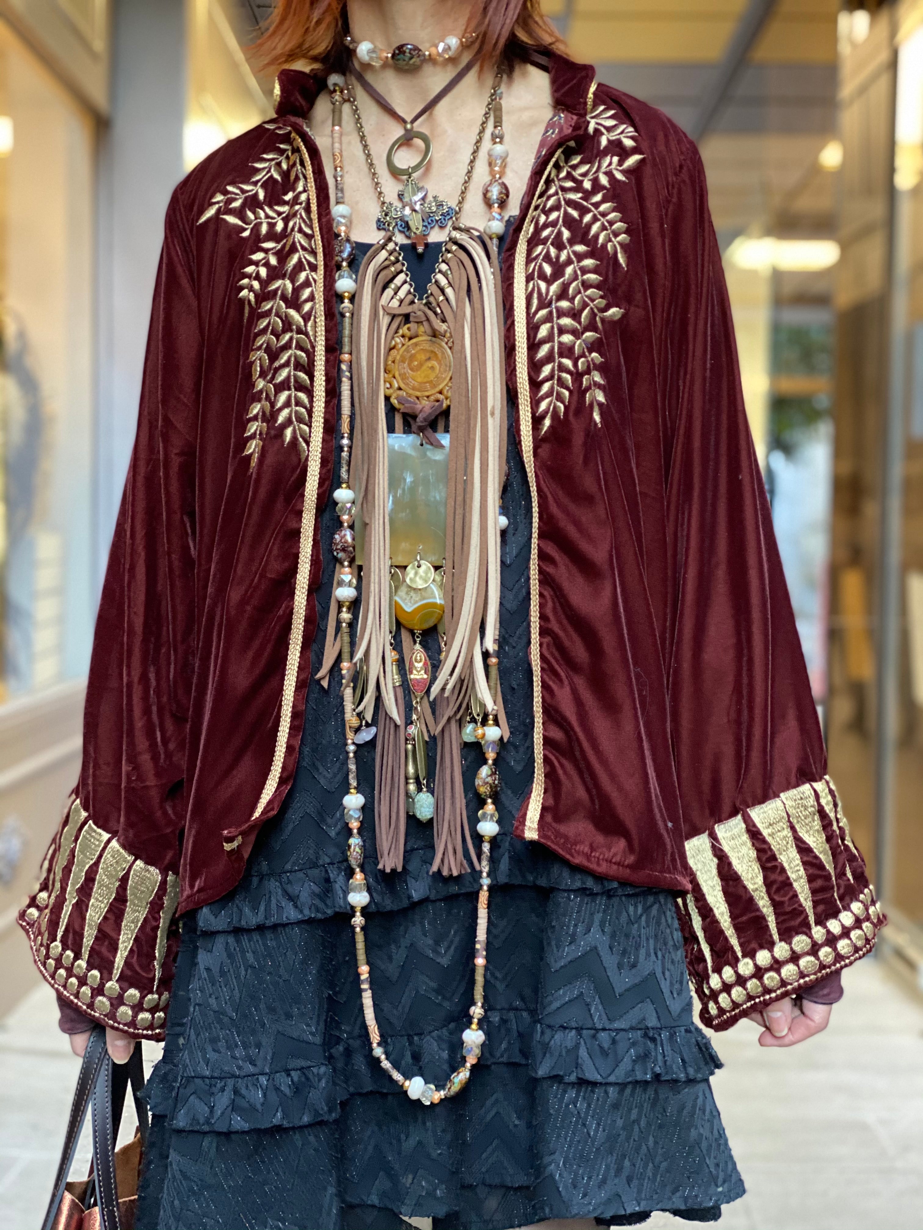 Mamz'elle Zoé short velvet kimono