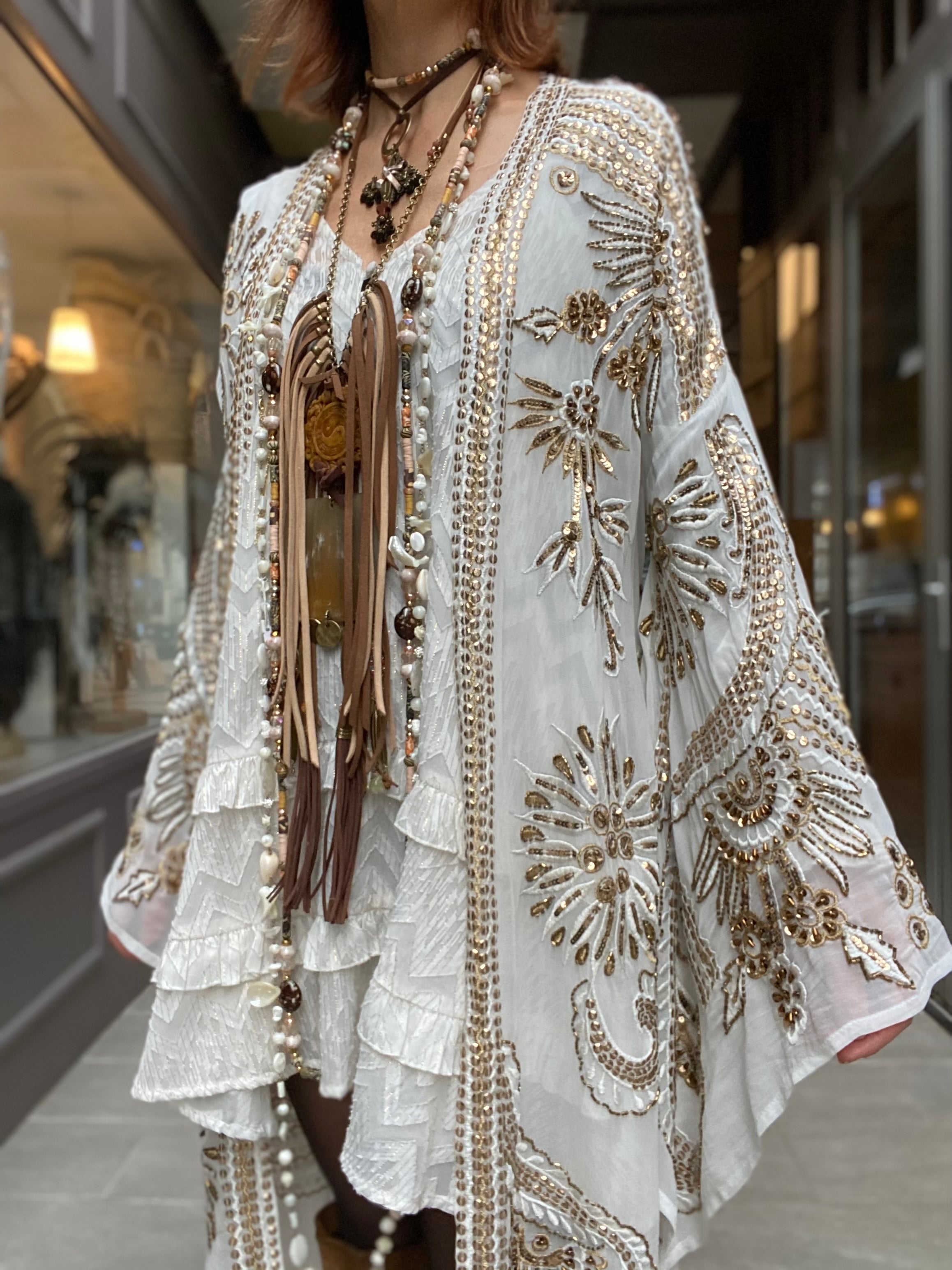 Short embroidered kimono Mamz'elle Zoé