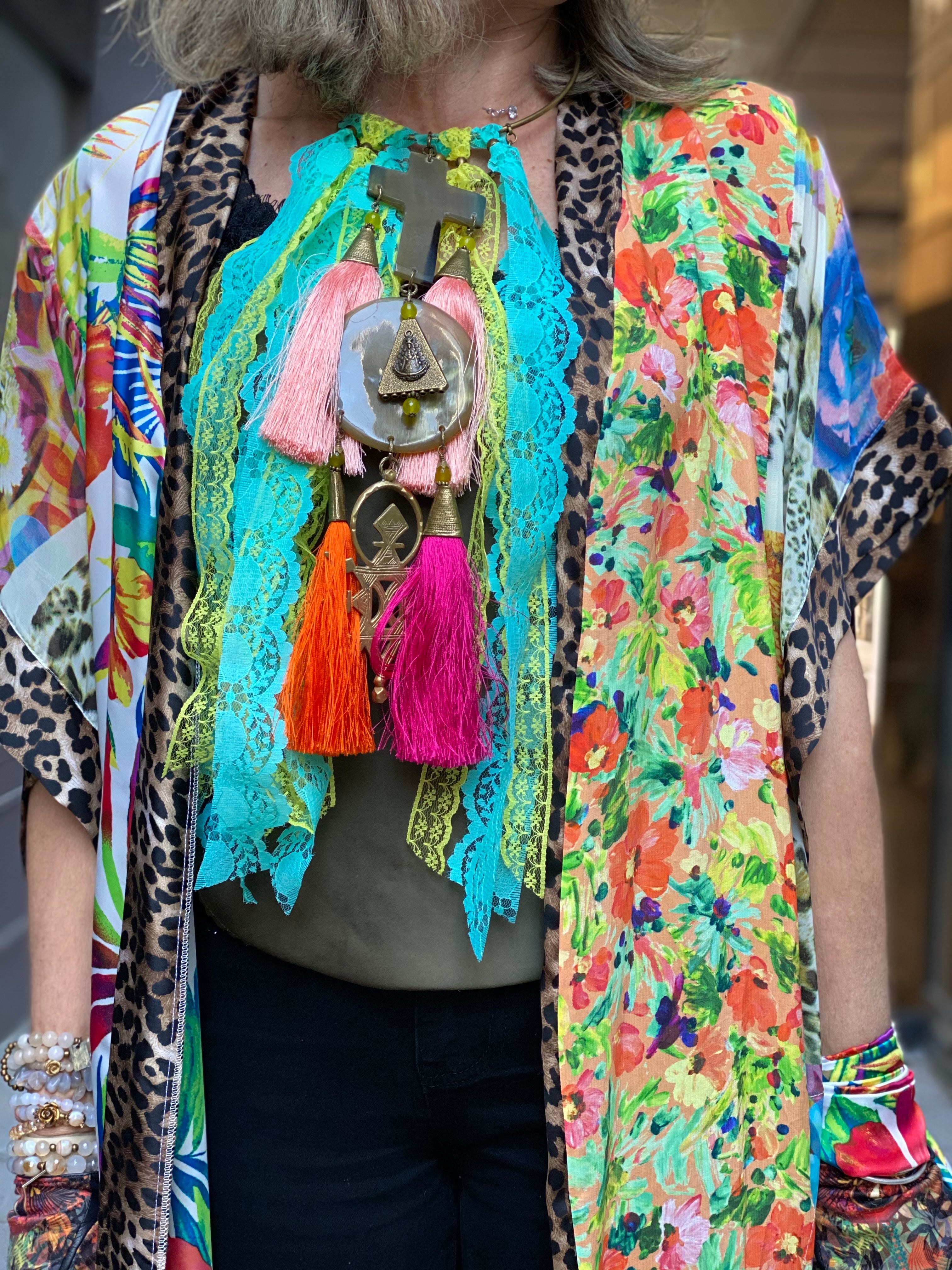 Kimono Long Fleur de Pirate
