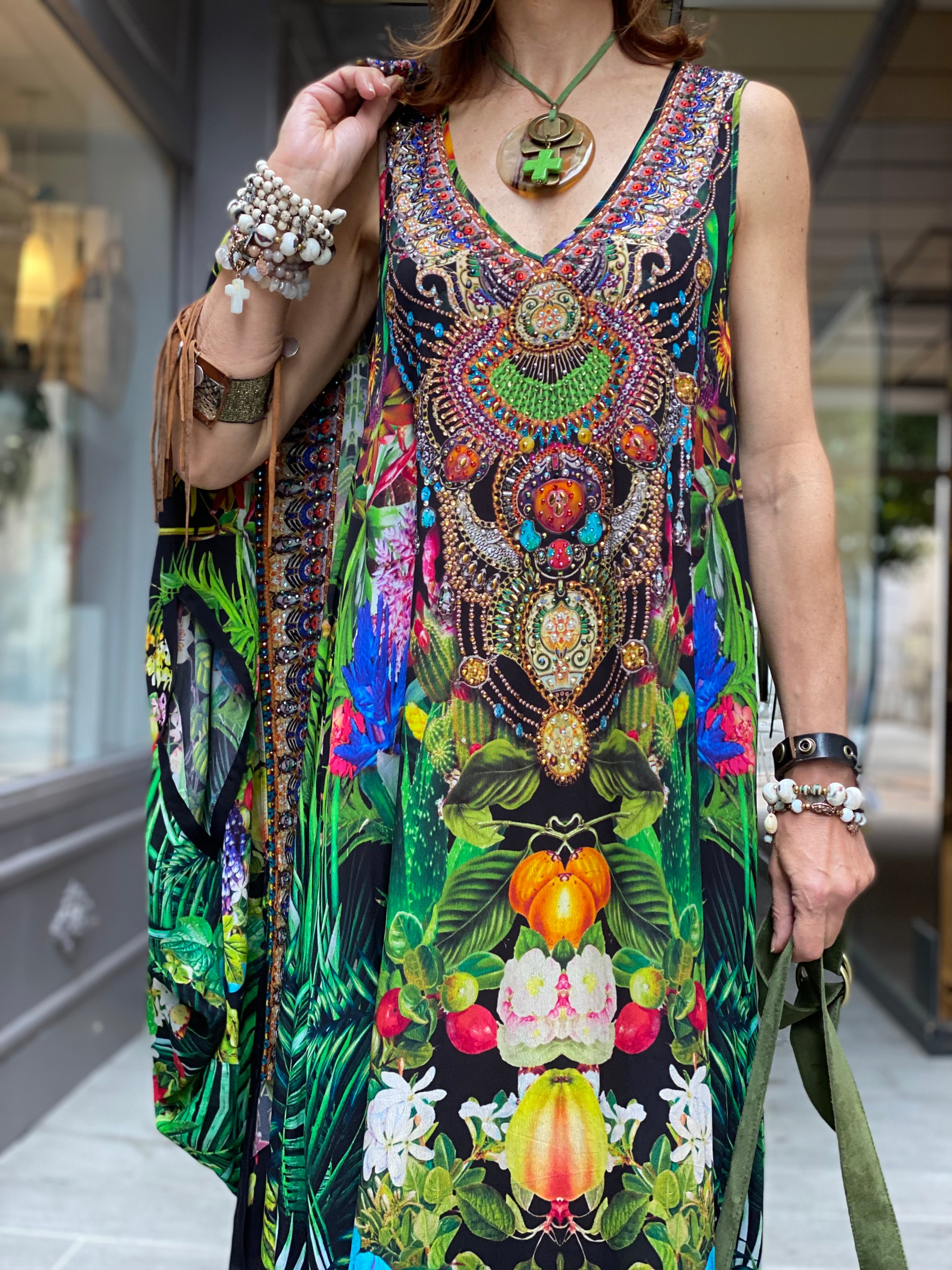 Tropical Love Czarina sleeveless dress