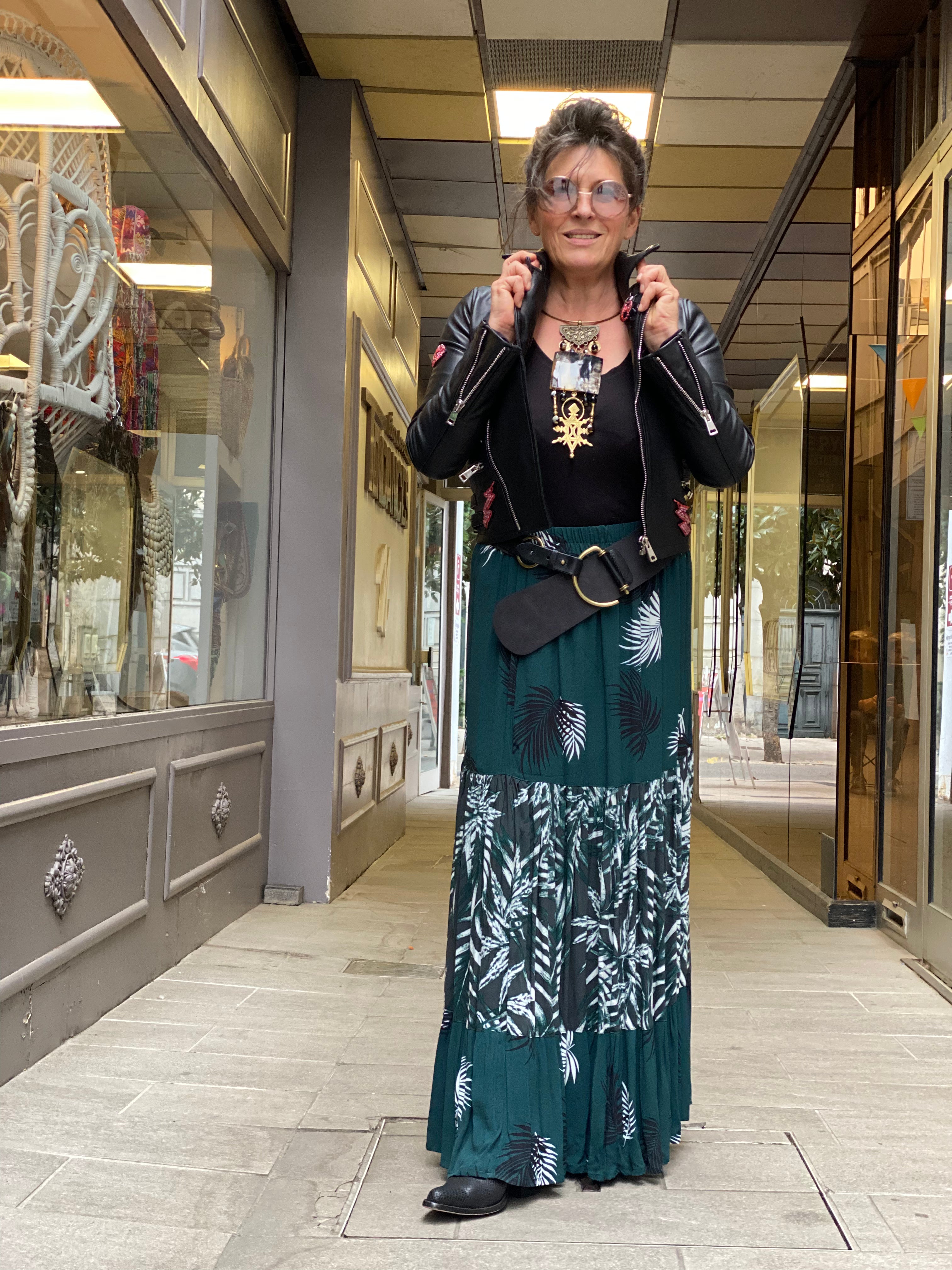 Pirate Flower long skirt