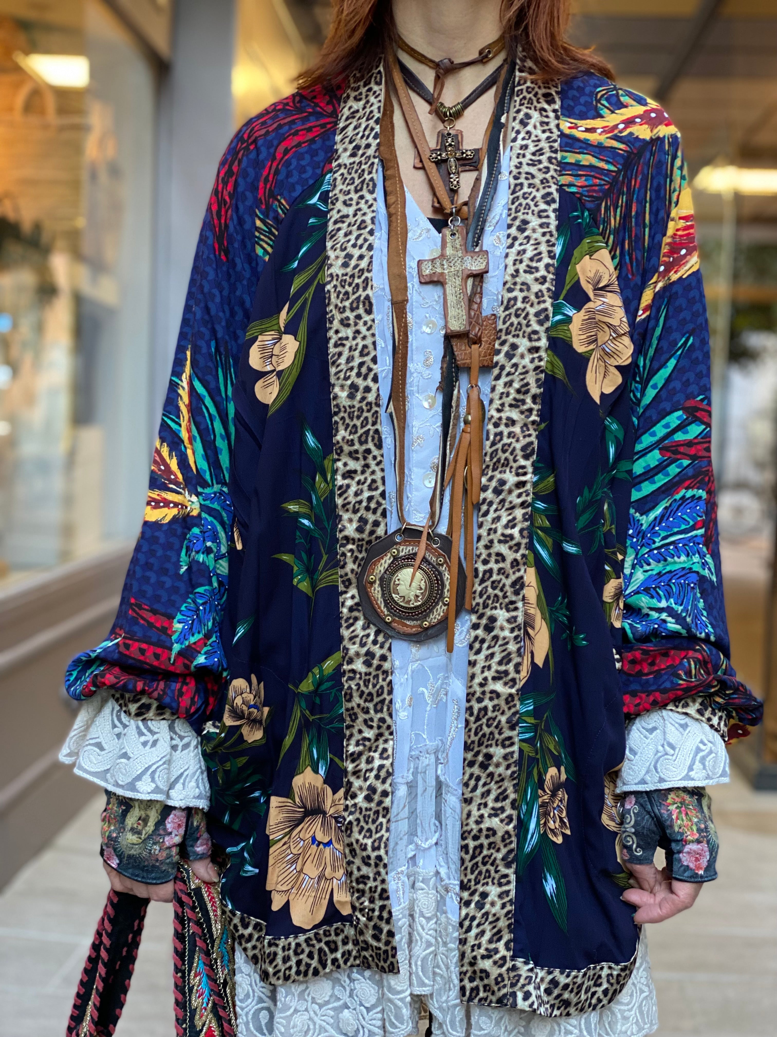 Pirate Flower Short Kimono